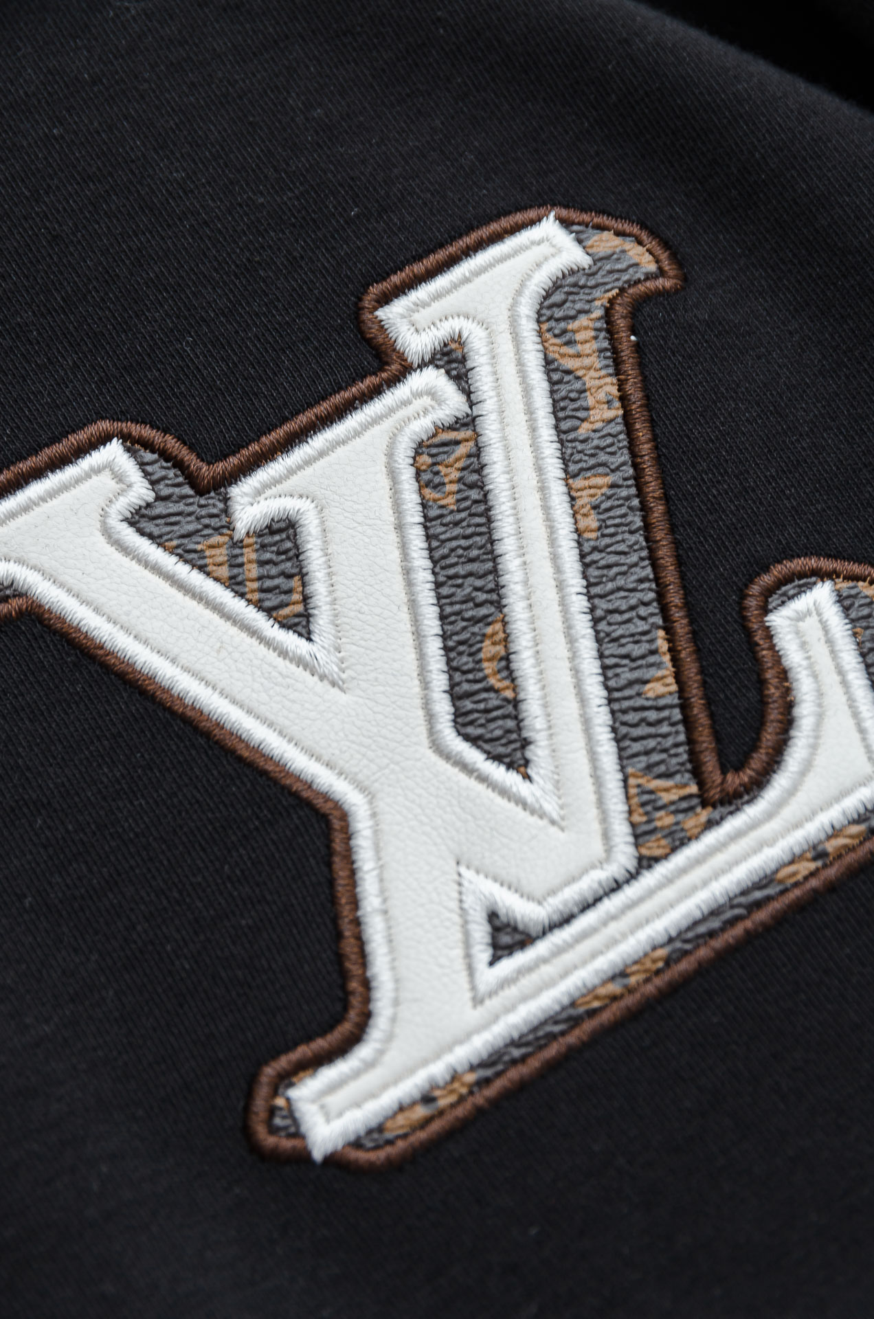 Louis Vuitton Male Shirt Black Fleece Lined S-l-xxl