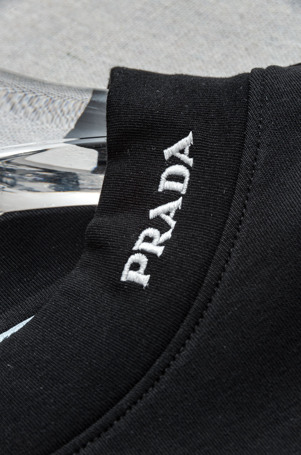 Prada Male Shirt Cotton Black Fleece Lined M-xl