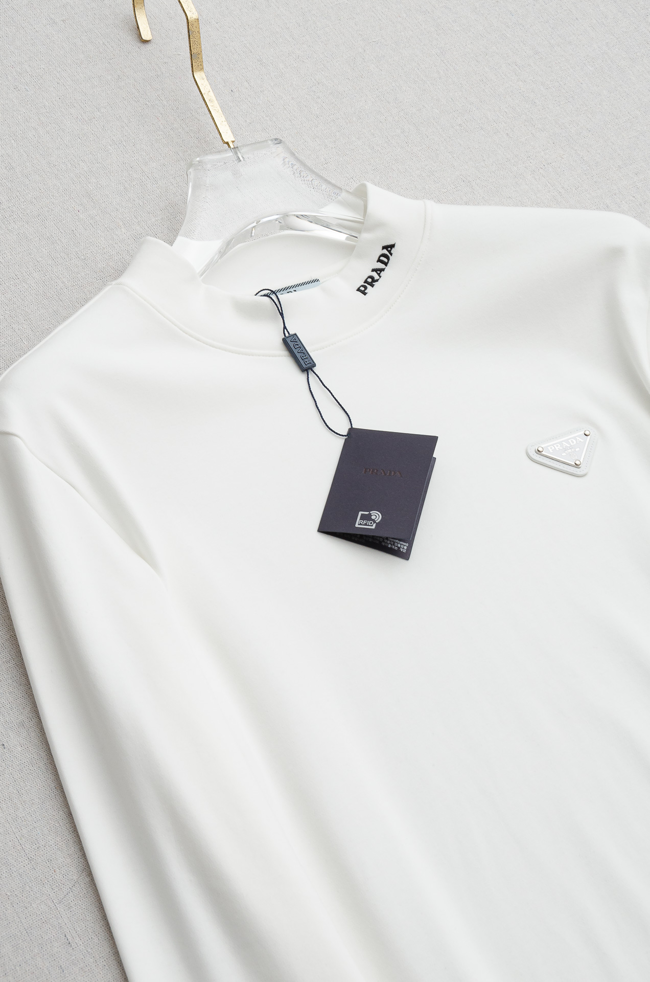 Prada Male Shirt Cotton Black Fleece Lined M-xl