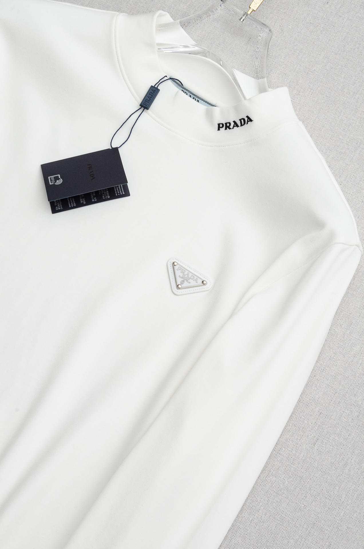 Prada Male Shirt Cotton Black Fleece Lined M-xl