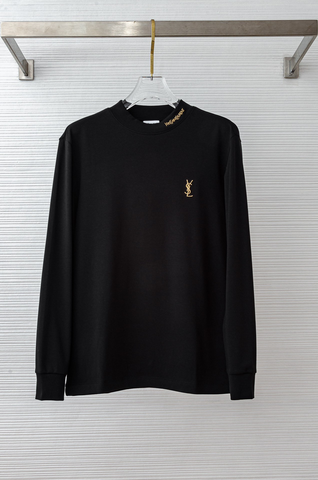 Saint Laurent Male Shirt Cotton Black Fleece Lined S-m-l-xl