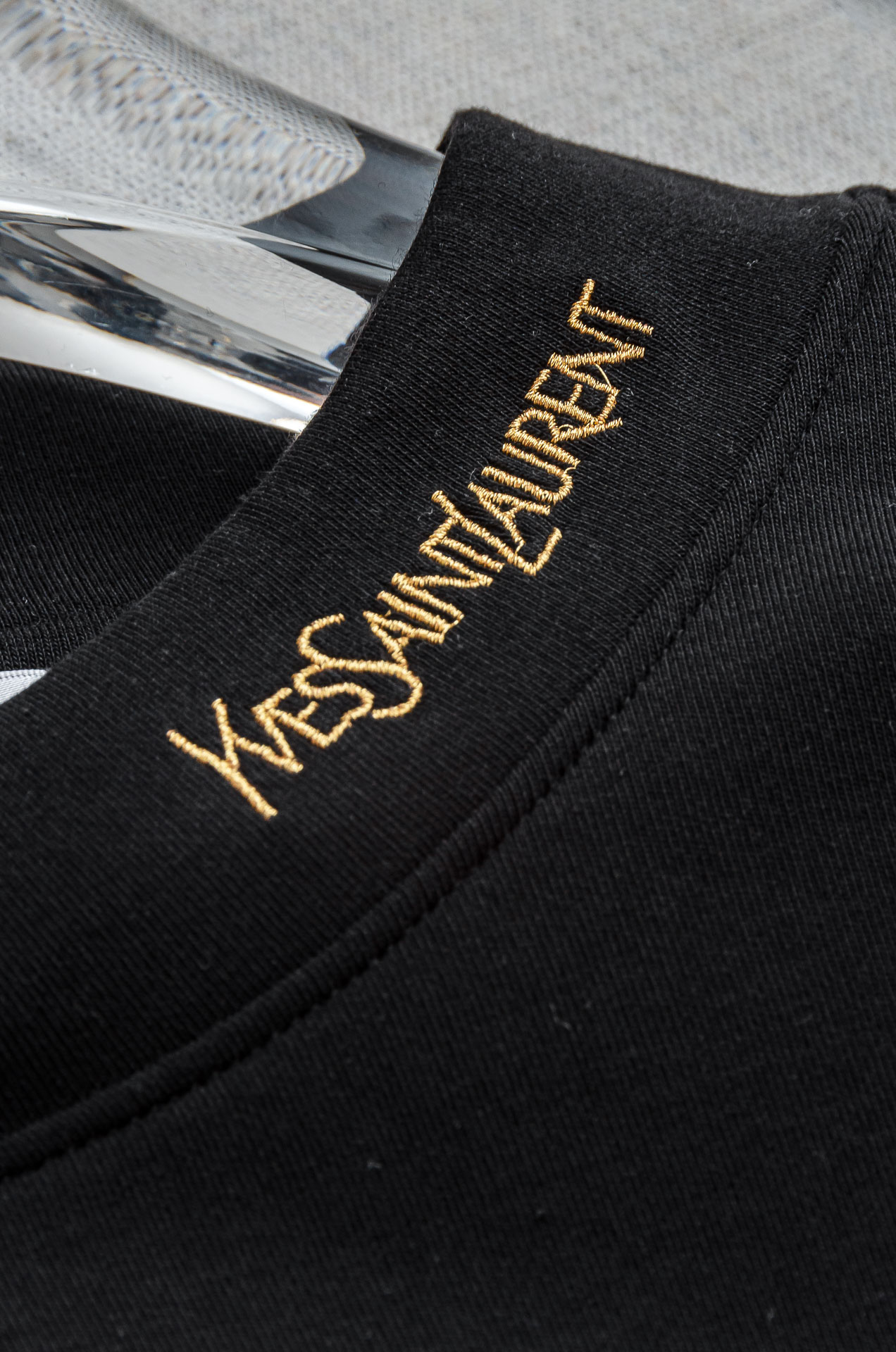 Saint Laurent Male Shirt Cotton Black Fleece Lined S-m-l-xl