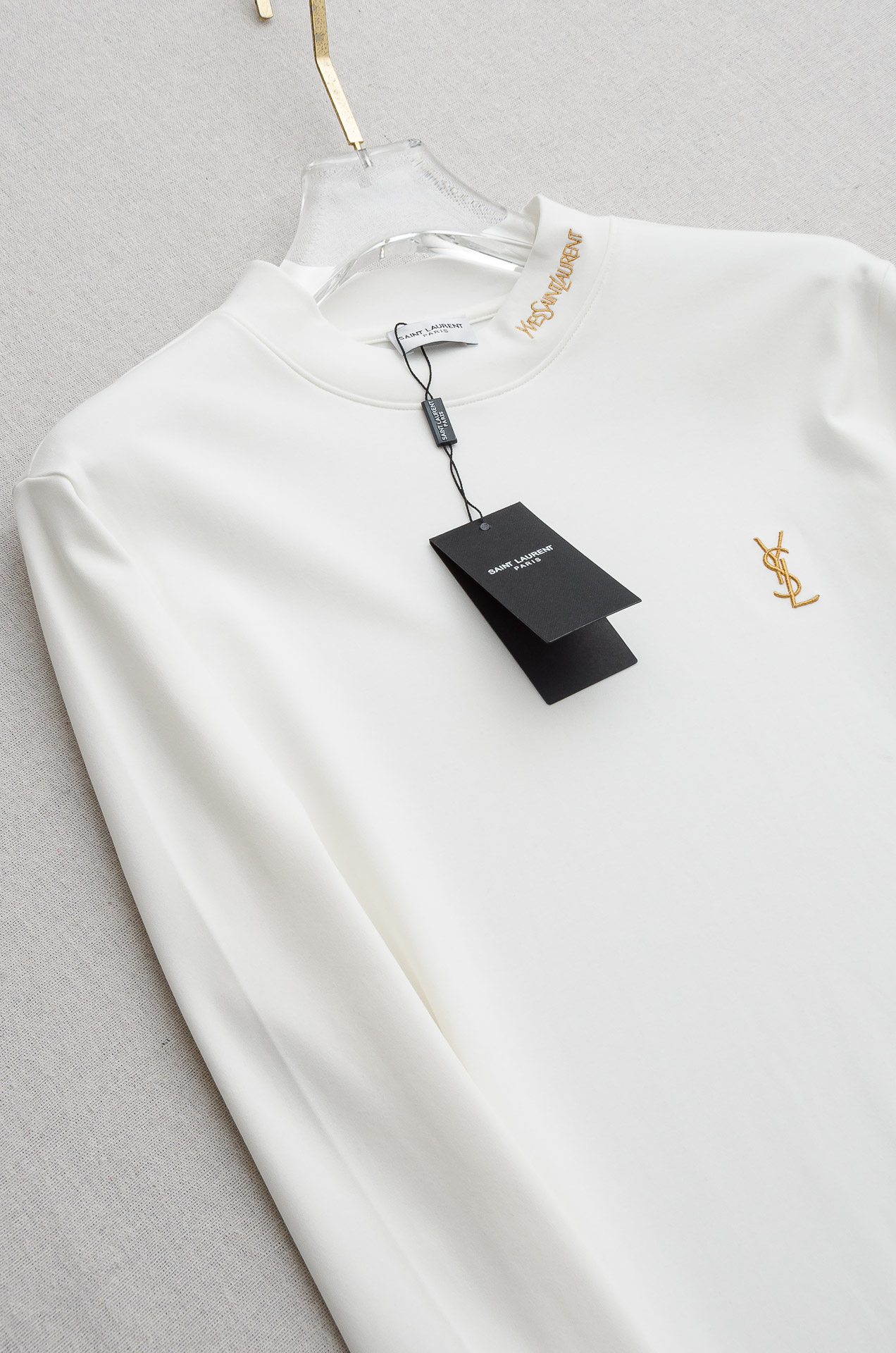 Saint Laurent Male Shirt Cotton Black Fleece Lined S-m-l-xl