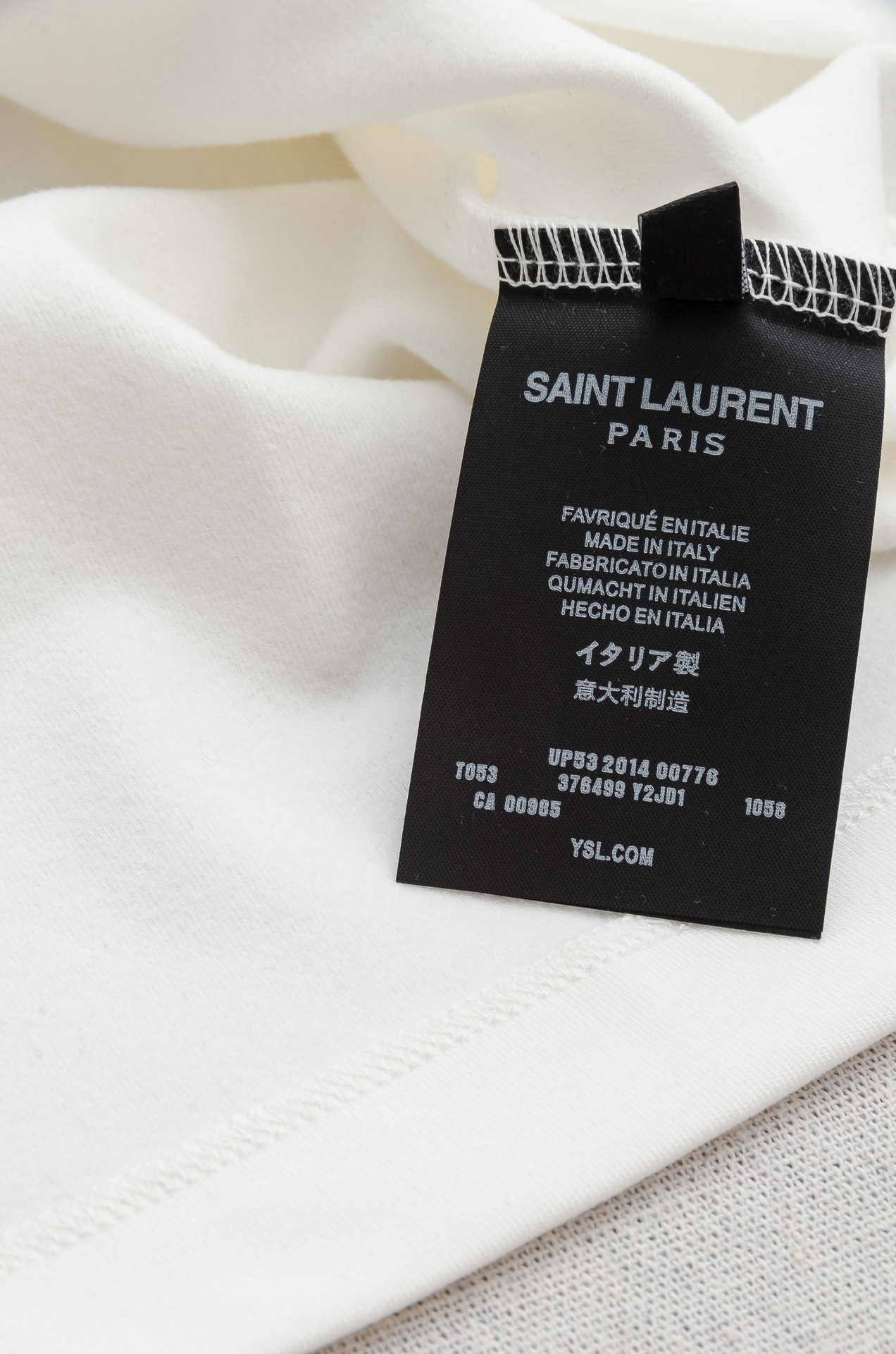 Saint Laurent Male Shirt Cotton Black Fleece Lined S-m-l-xl