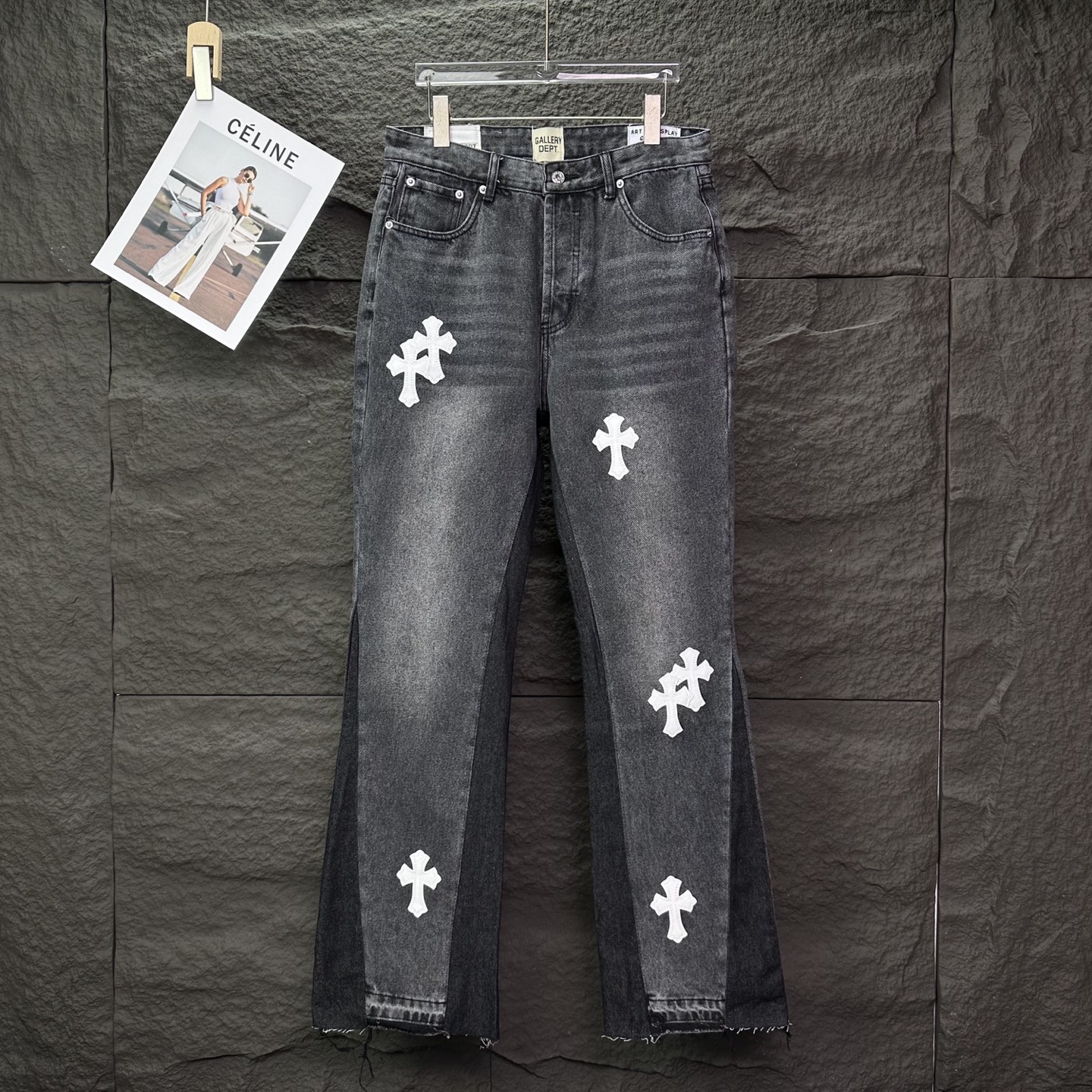 Chrome Hearts Couple Jeans Black Couple Style L