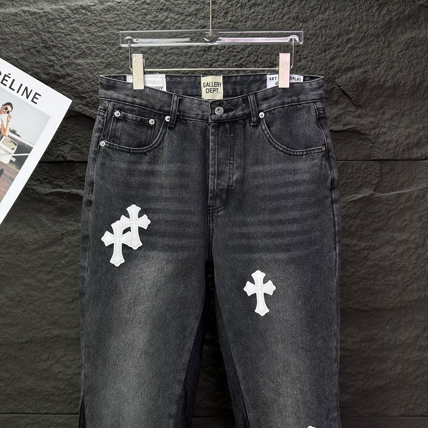 Chrome Hearts Couple Jeans Black Couple Style L