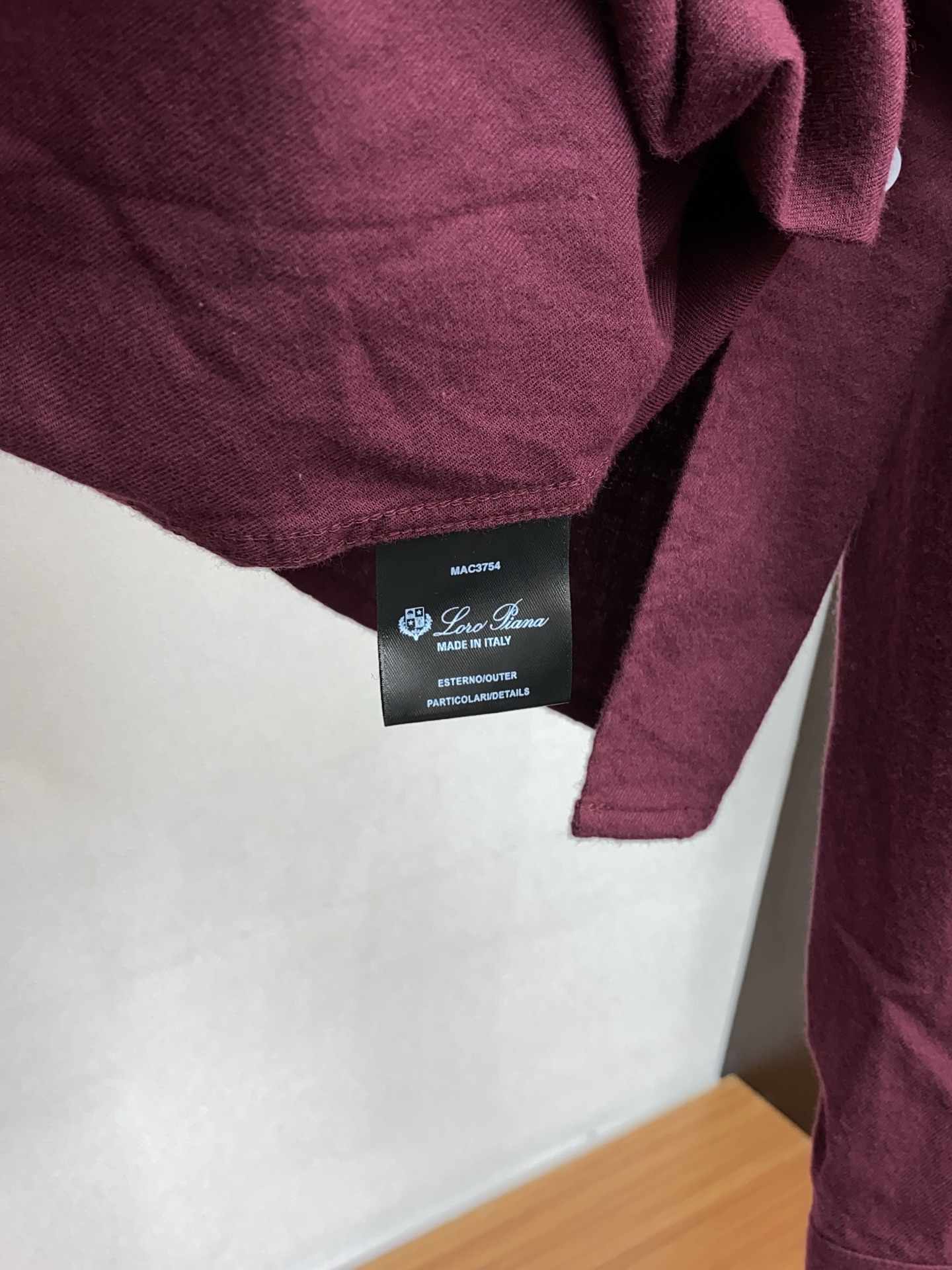 Loro Piana Male Shirt Cotton Red Slim Fit S-l-xxl