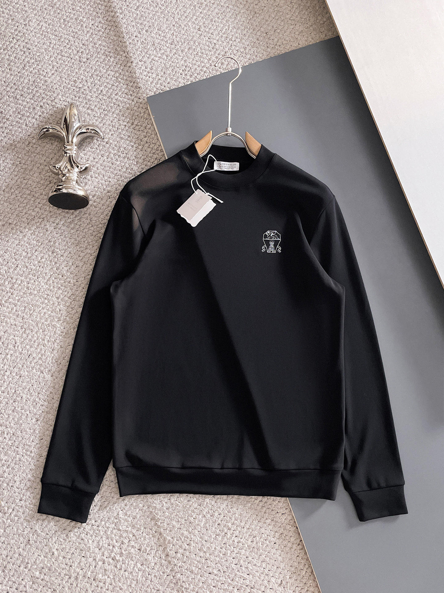 Brunello Cucinelli Male Hoodie Black S