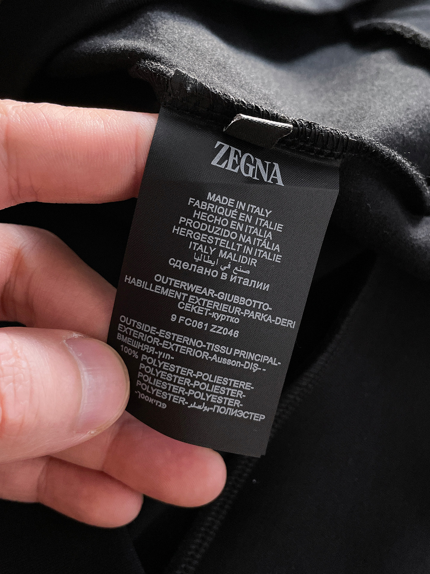 Ermenegildo Zegna Male Hoodie Black S