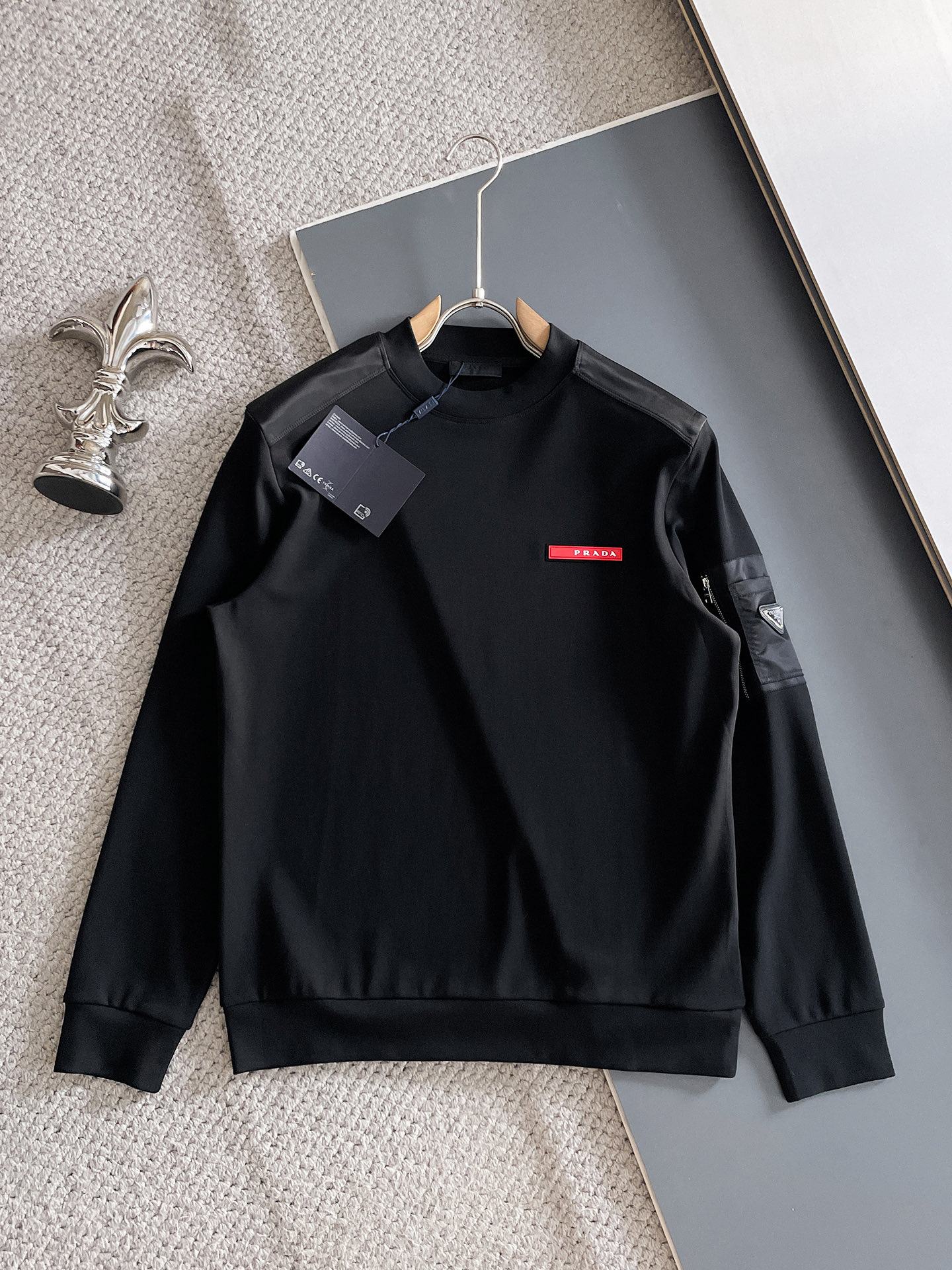 Prada Male Hoodie Black S