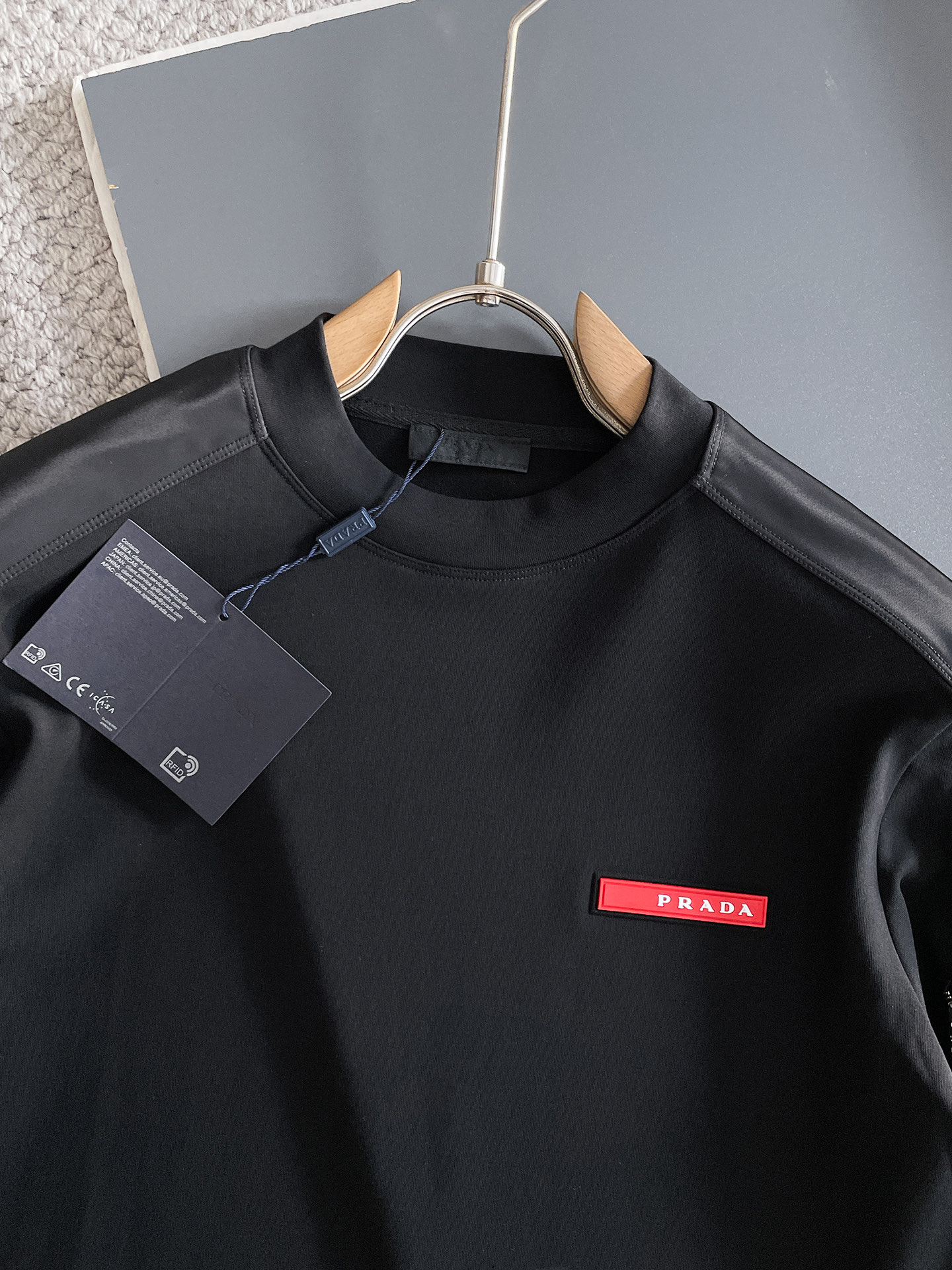 Prada Male Hoodie Black S