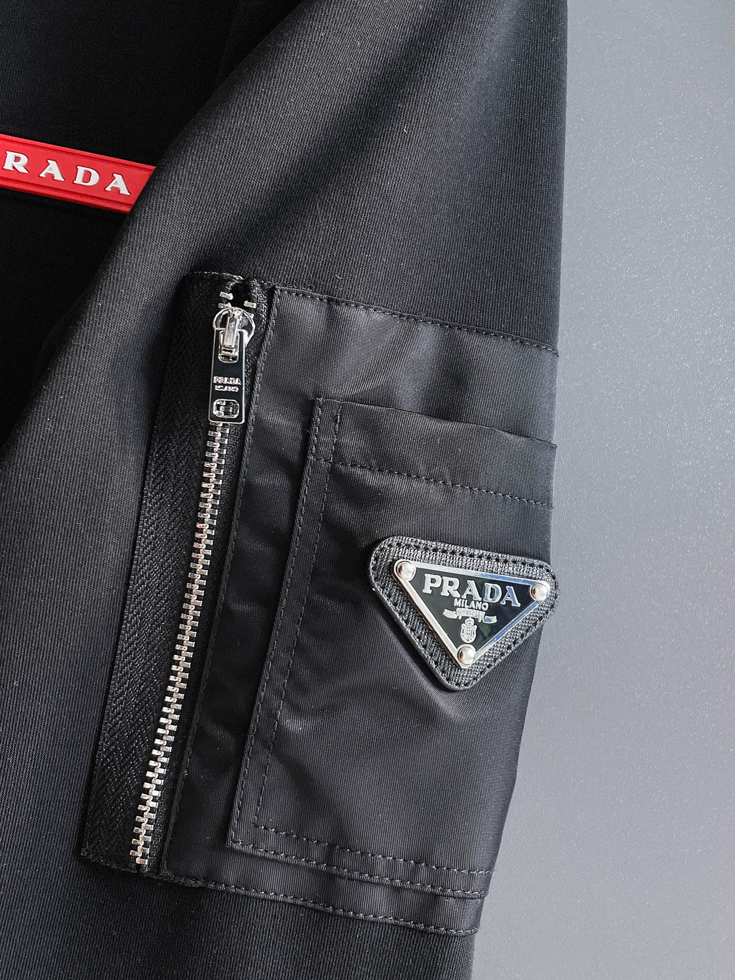Prada Male Hoodie Black S