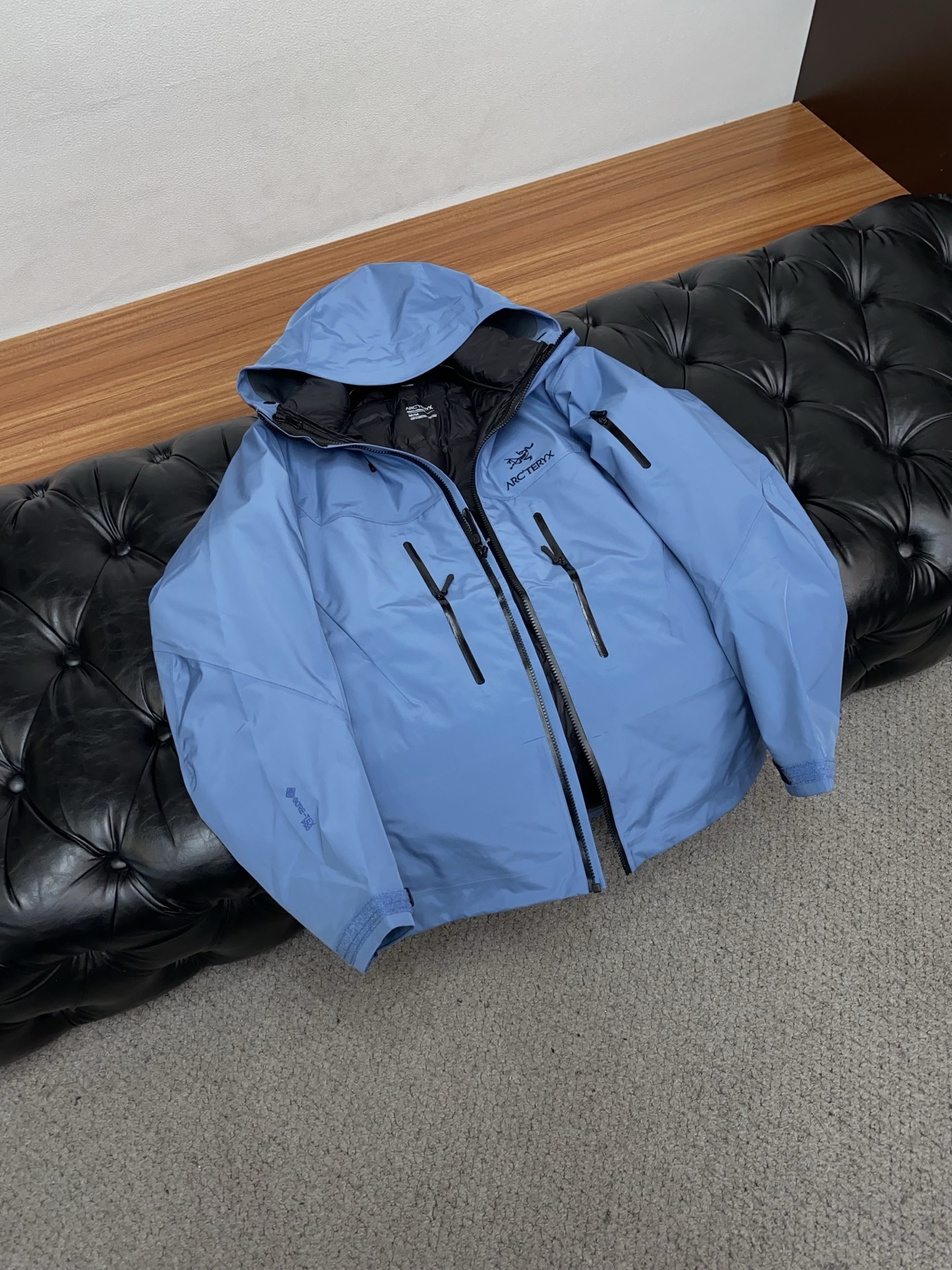 Arcteryx Male Down Jacket White Duck Down Hooded S-l-xl