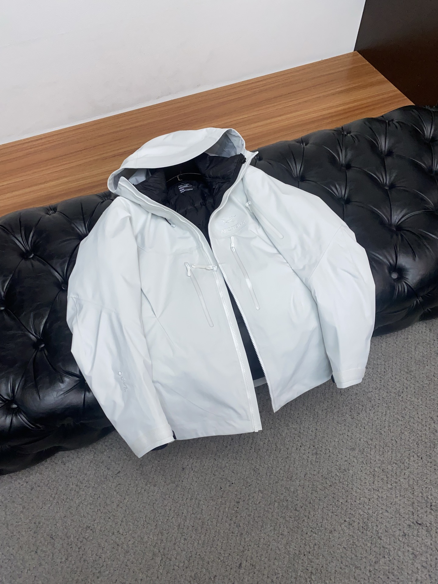 Arcteryx Male Down Jacket White Duck Down Hooded S-l-xl