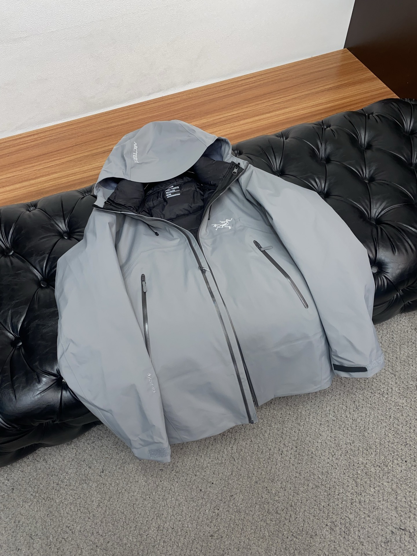 Arcteryx Male Down Jacket White Duck Down Hooded S-l-xl