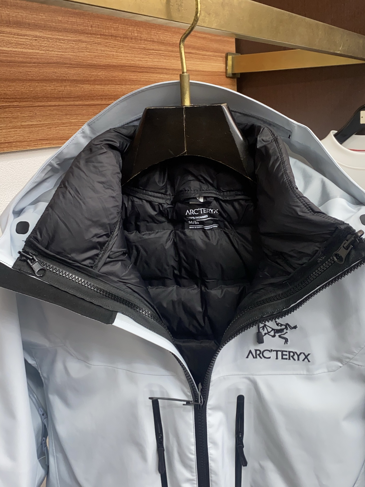 Arcteryx Male Down Jacket White Duck Down Hooded S-l-xl