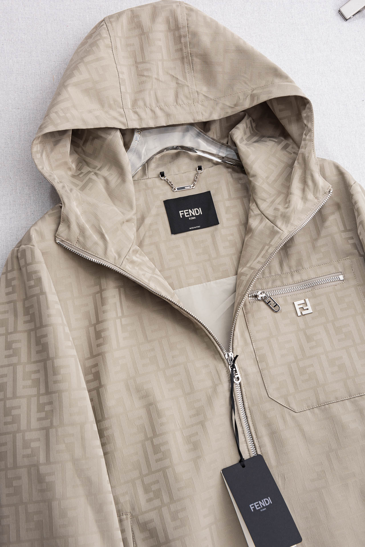 Fendi Male Jacket Polyester Hooded S-m-xxxl