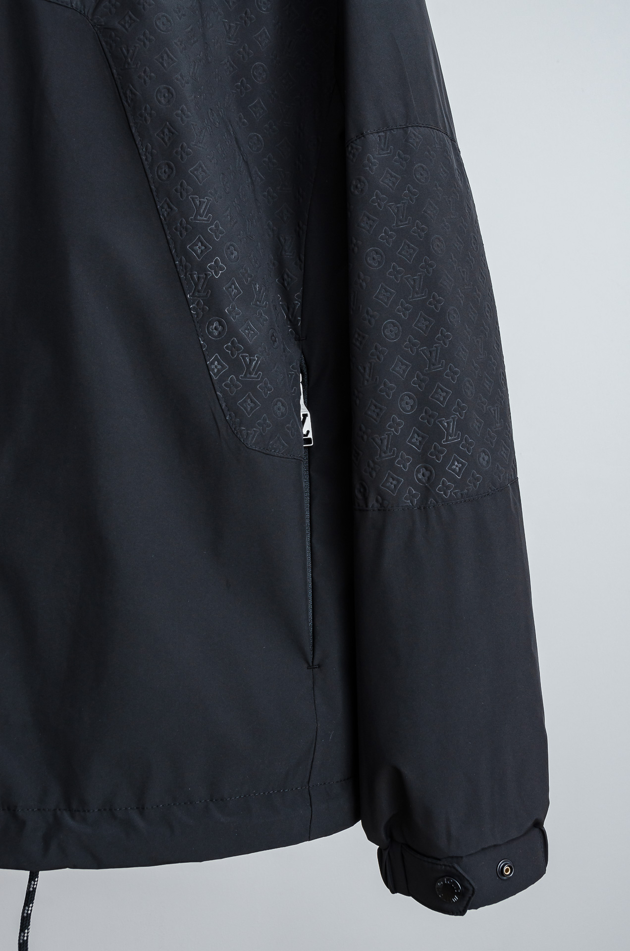 Louis Vuitton Male Jacket Polyester Black Hooded M-l-xl