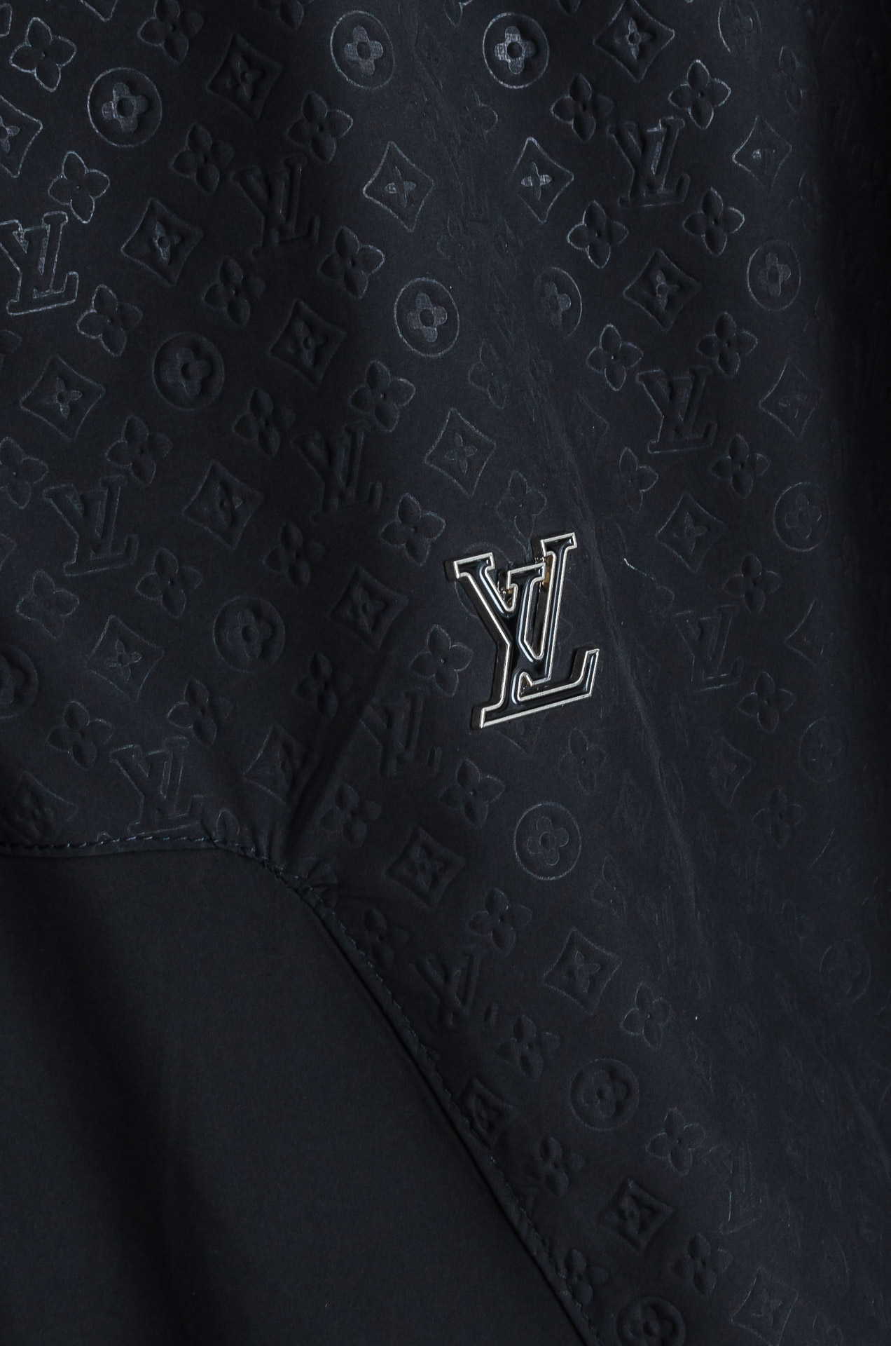 Louis Vuitton Male Jacket Polyester Black Hooded M-l-xl