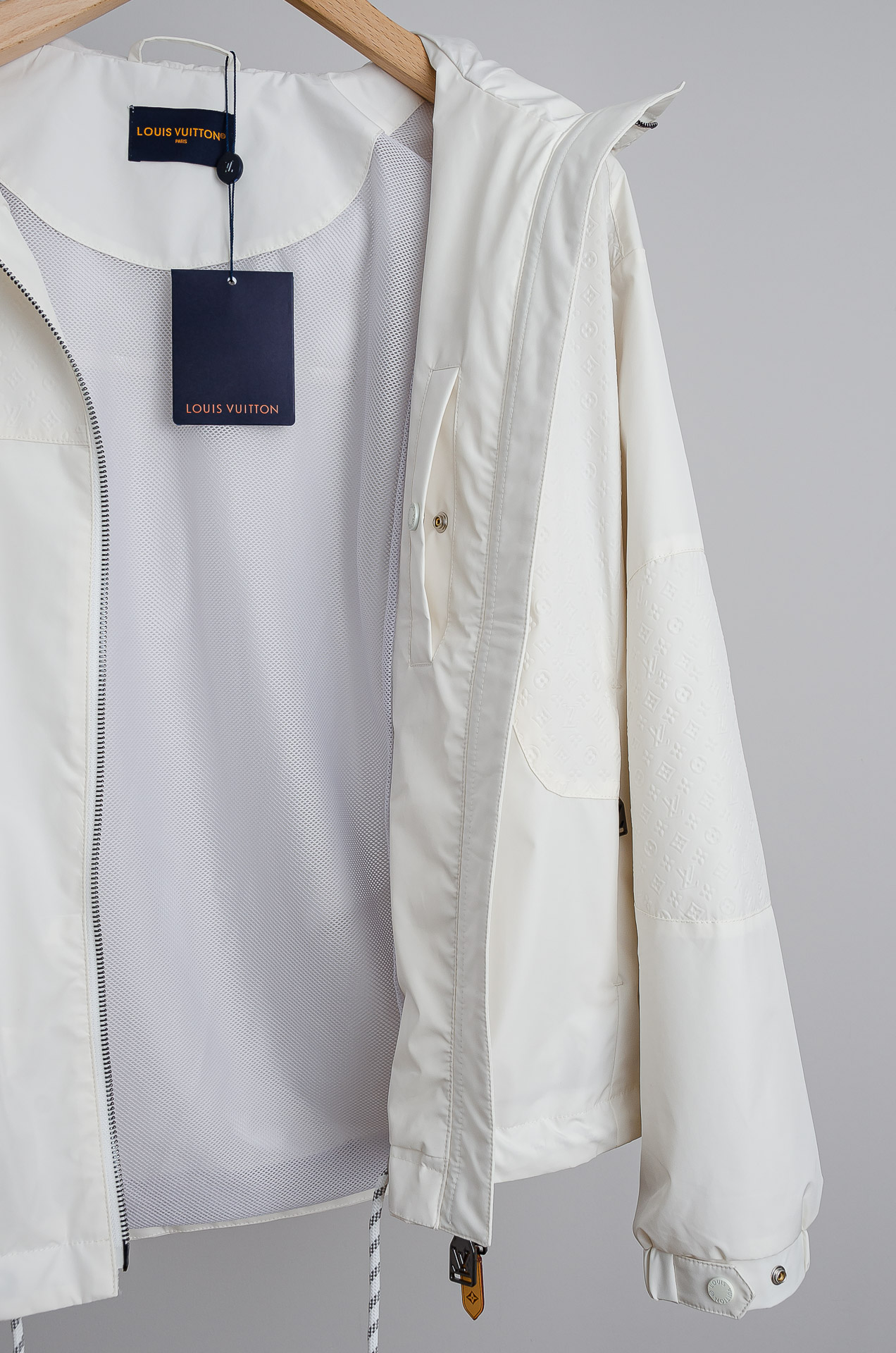 Louis Vuitton Male Jacket Polyester Black Hooded M-l-xl