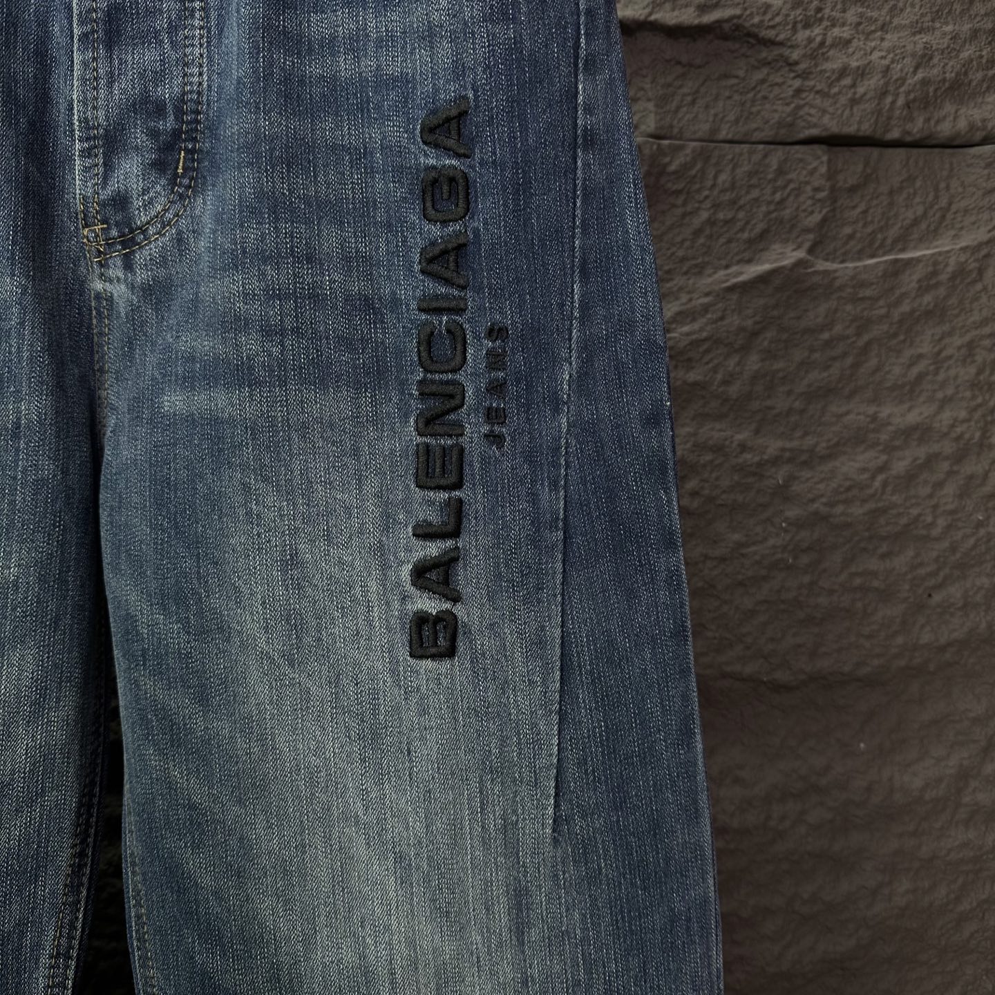 Balenciaga Couple Jeans Blue Loose Fit