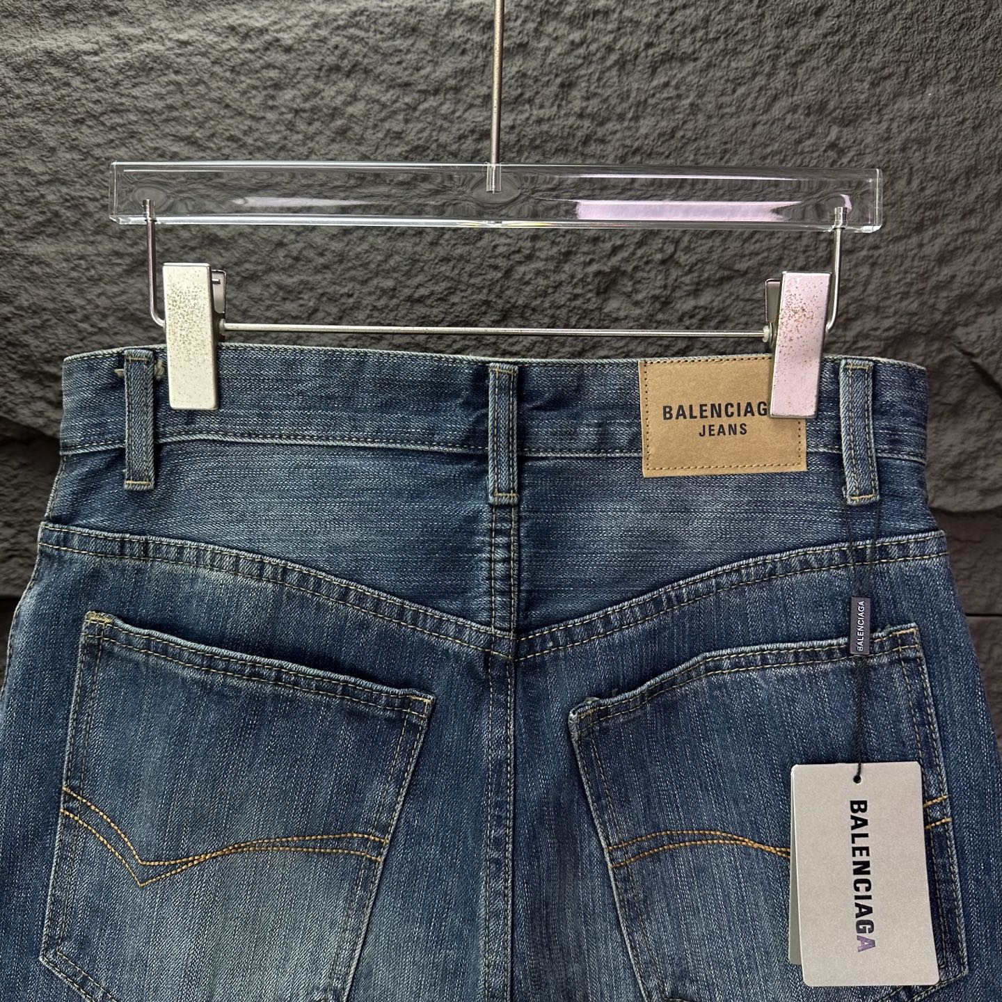 Balenciaga Couple Jeans Blue Loose Fit