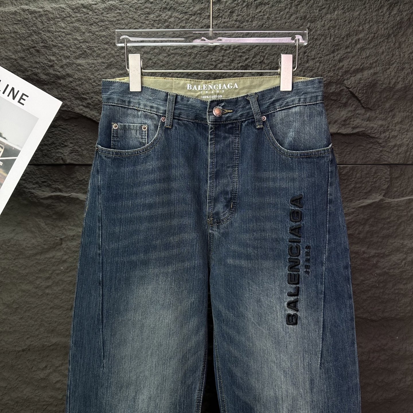 Balenciaga Couple Jeans Blue Loose Fit