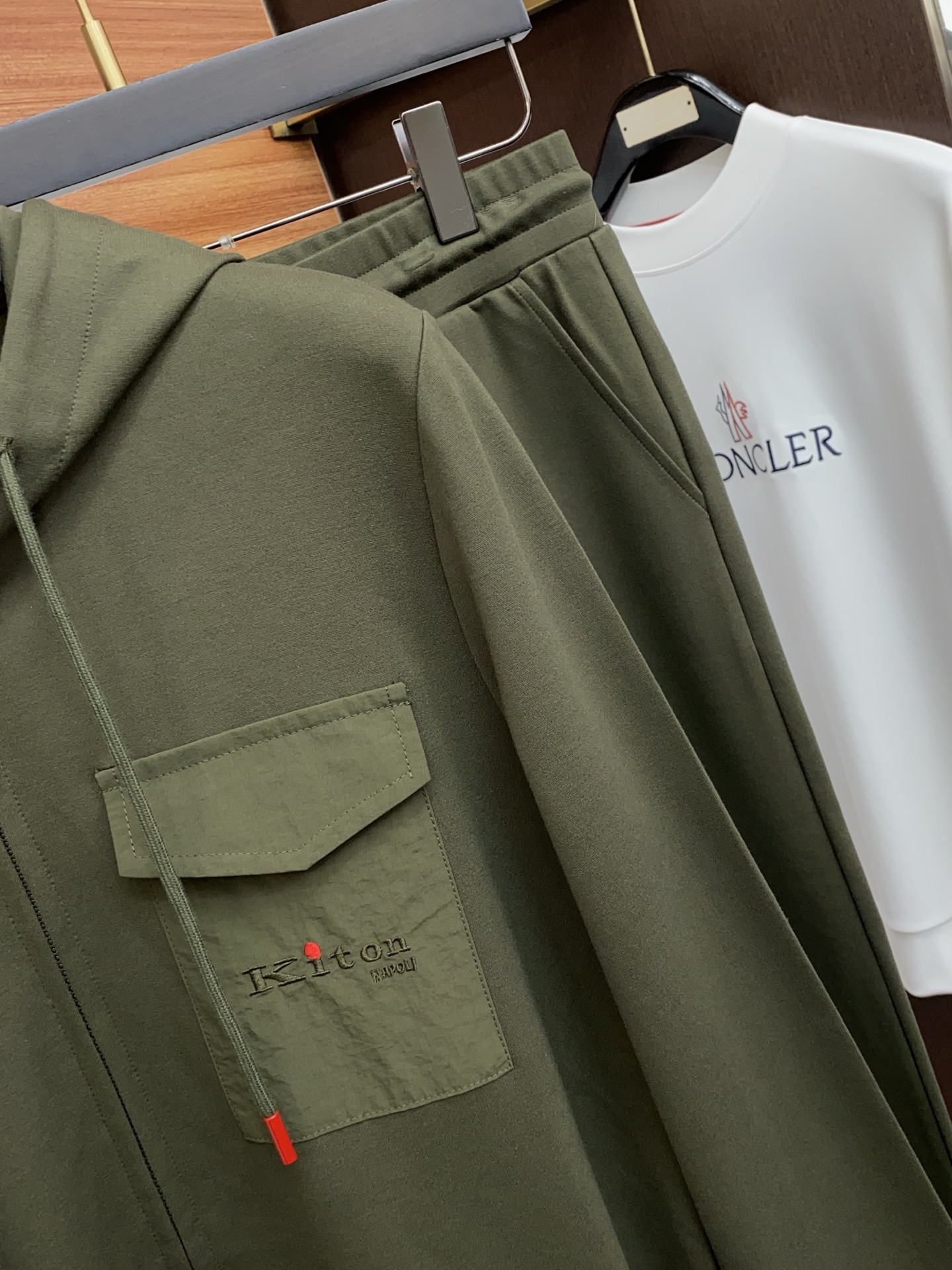 Kiton Male Hoodie Cotton