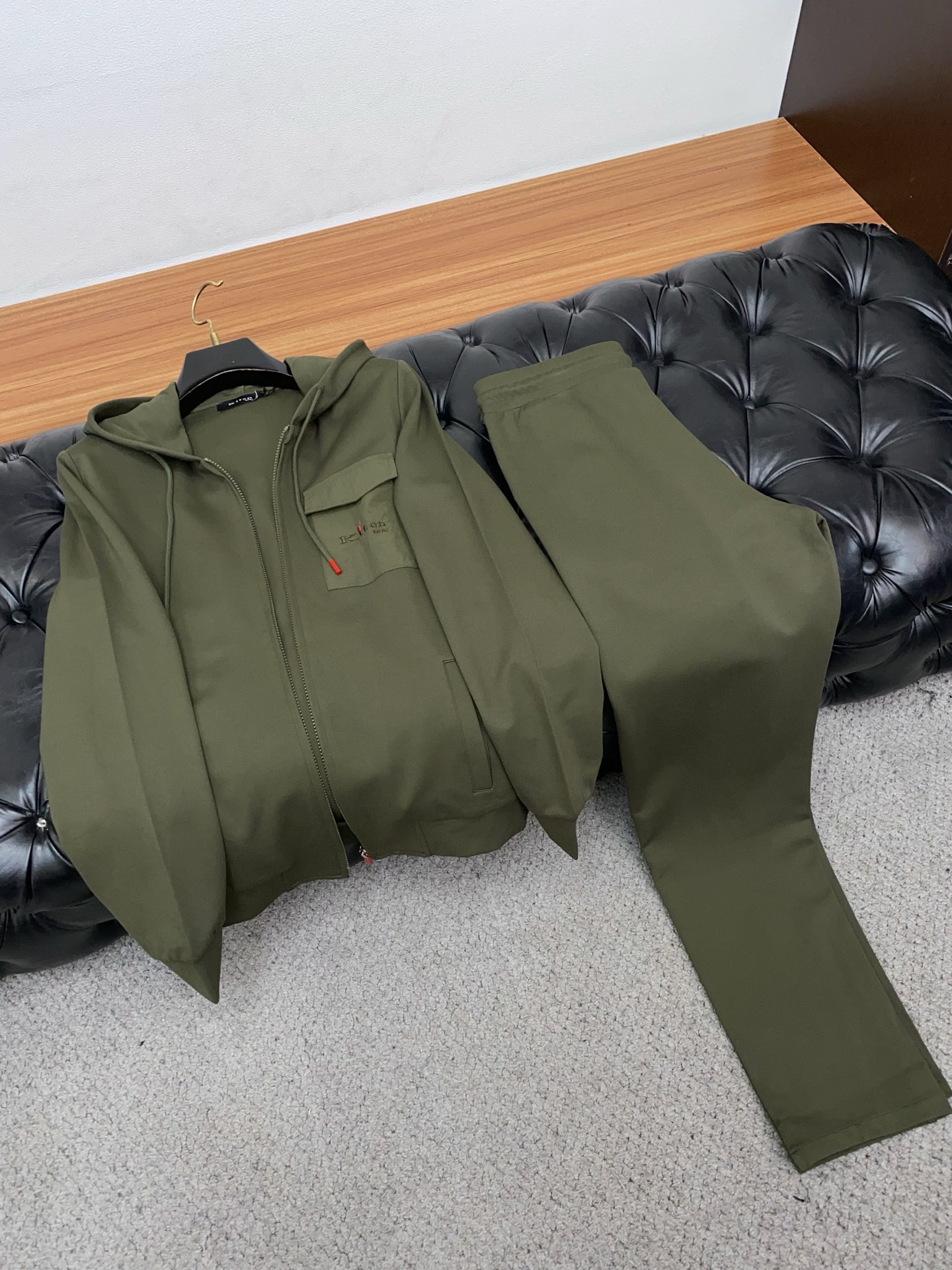 Kiton Male Hoodie Cotton