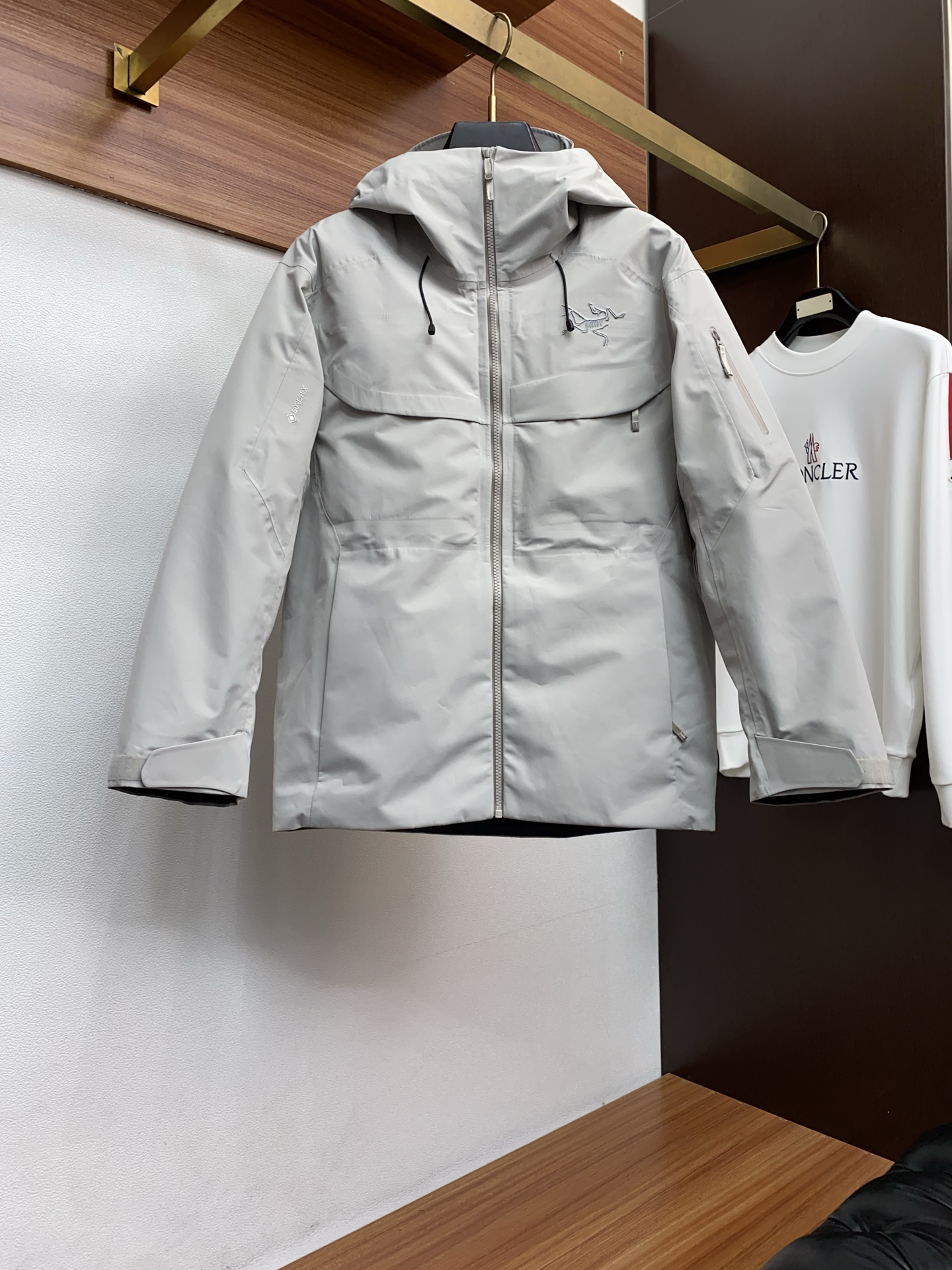 Arcteryx Male Down Jacket White Duck Down Hooded S-l-xl