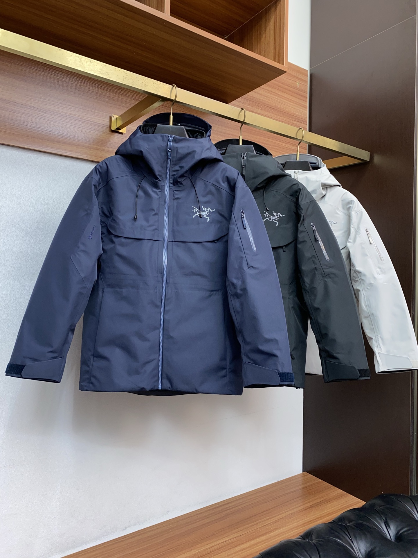 Arcteryx Male Down Jacket White Duck Down Hooded S-l-xl