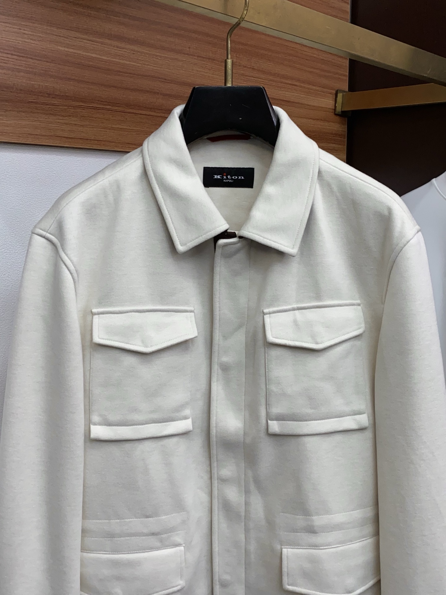 Kiton Male Jacket Wool Blue Slim Fit M-xl