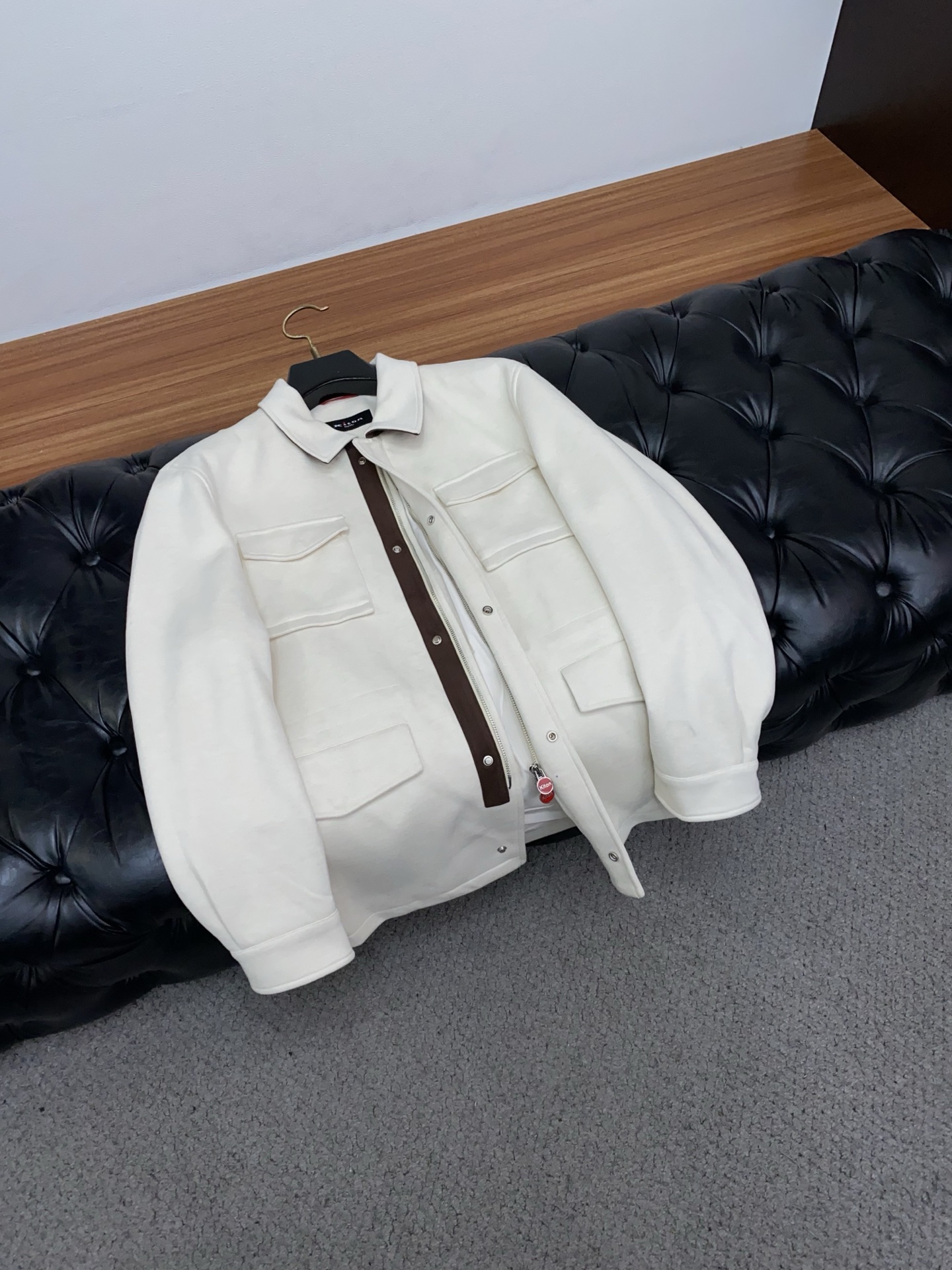 Kiton Male Jacket Wool Blue Slim Fit M-xl