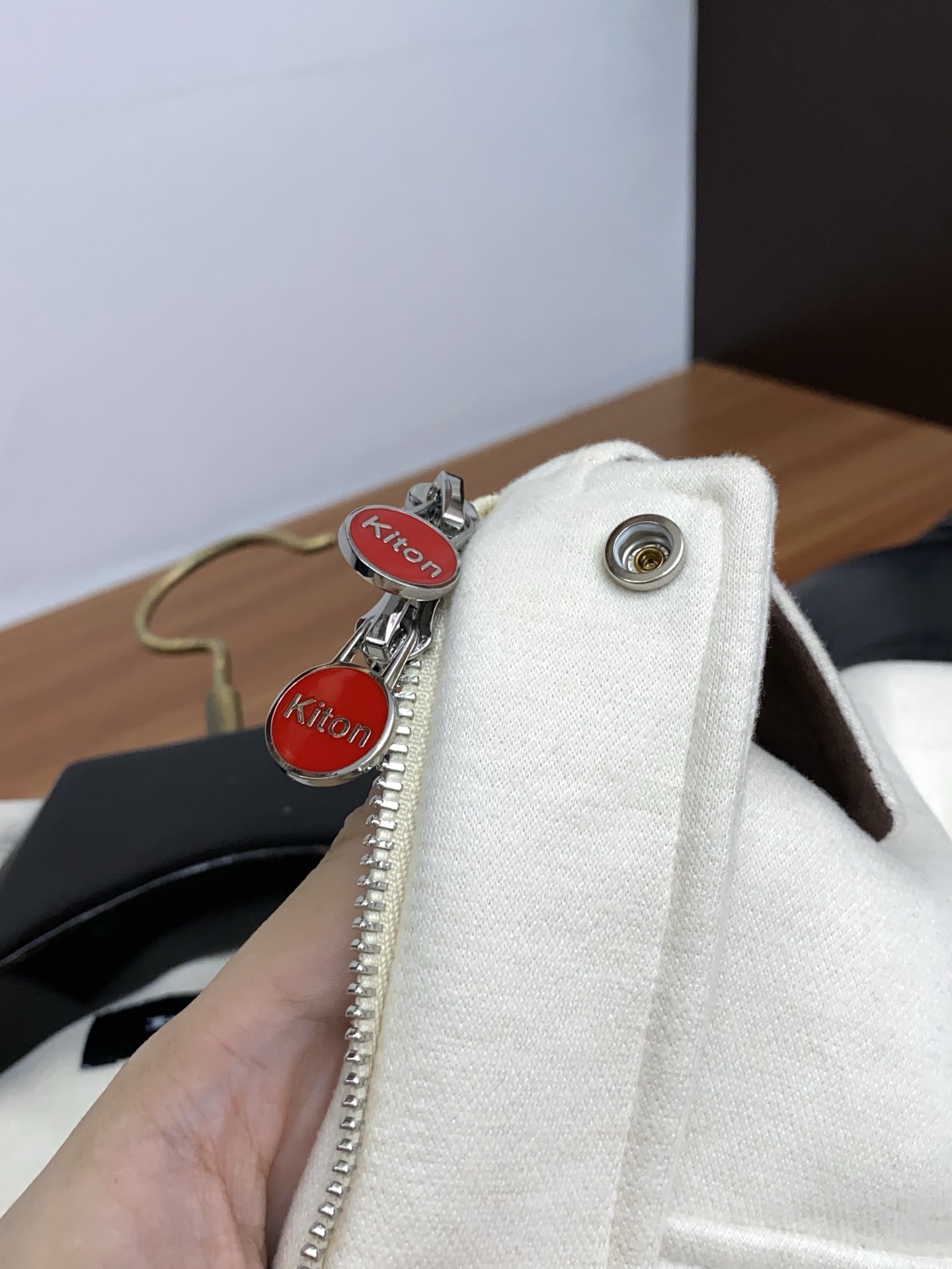 Kiton Male Jacket Wool Blue Slim Fit M-xl