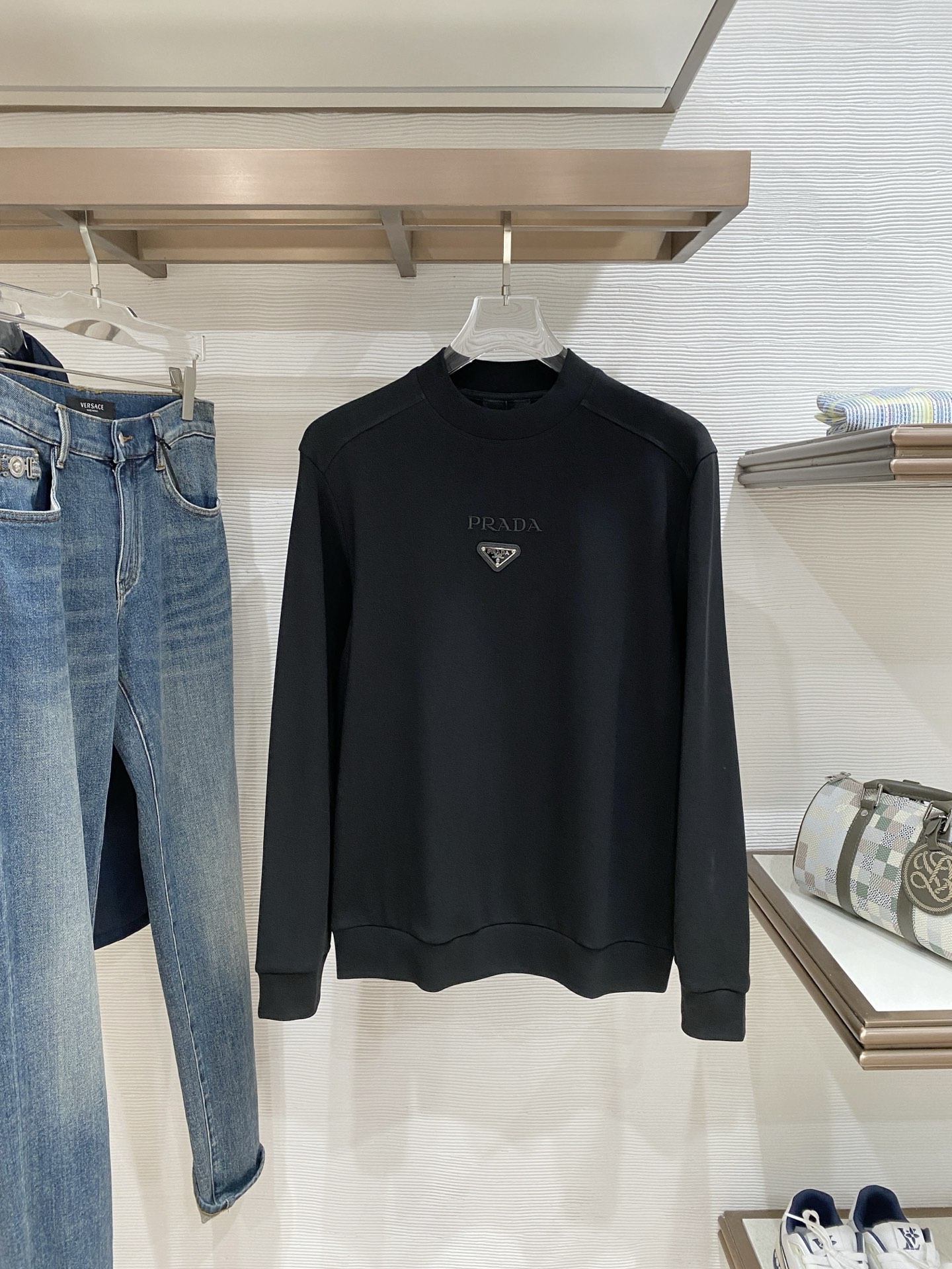 Prada Male Hoodie Black S