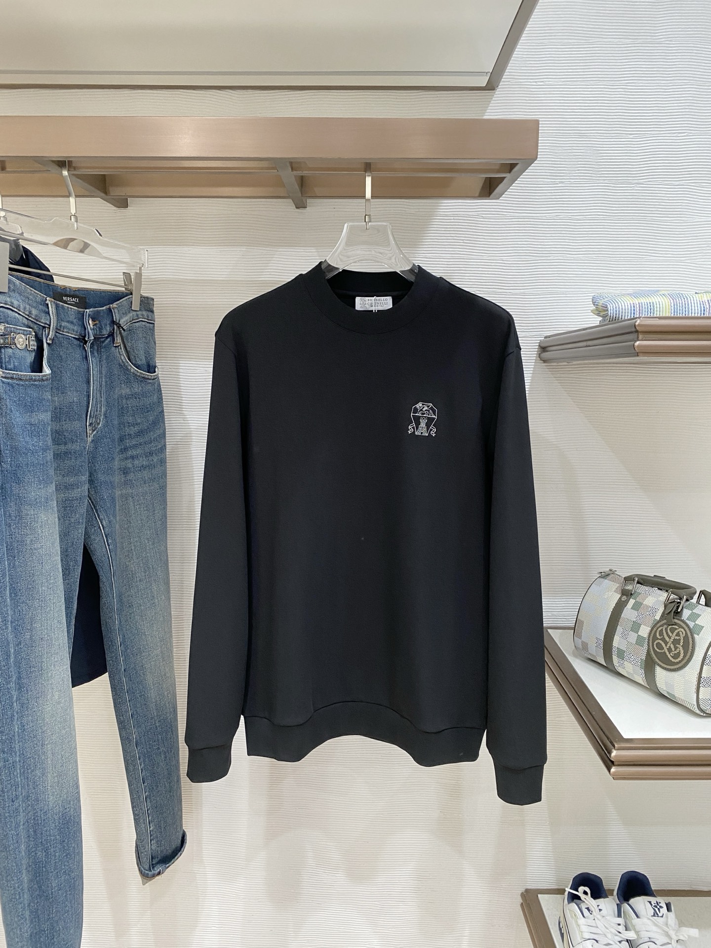 Brunello Cucinelli Male Hoodie Black S