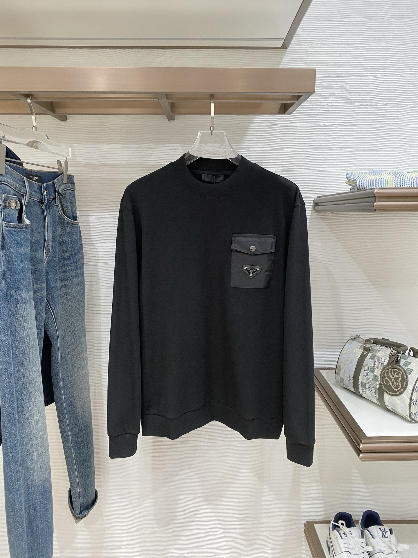 Prada Male Hoodie Black S