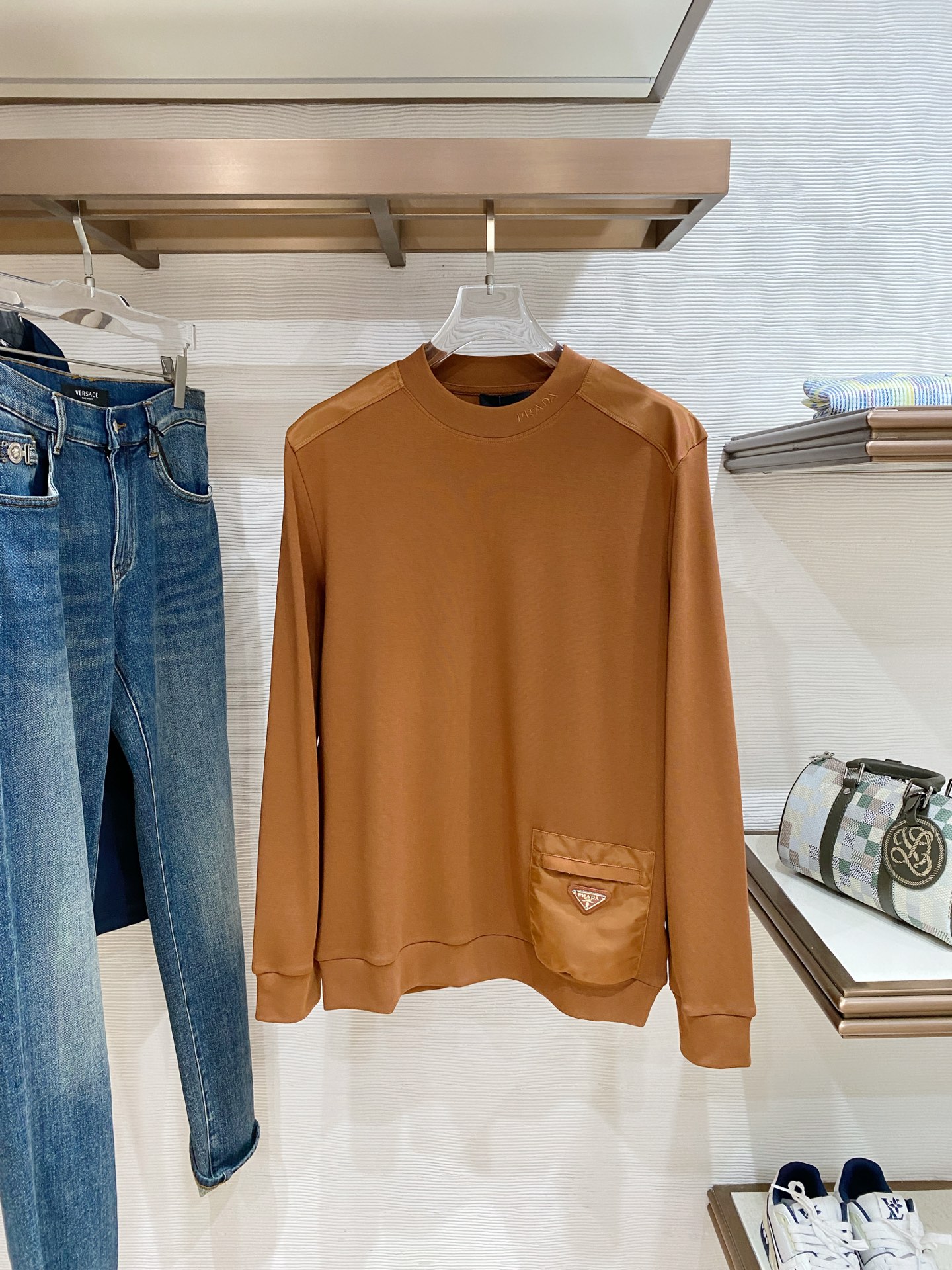 Prada Male Hoodie Black S