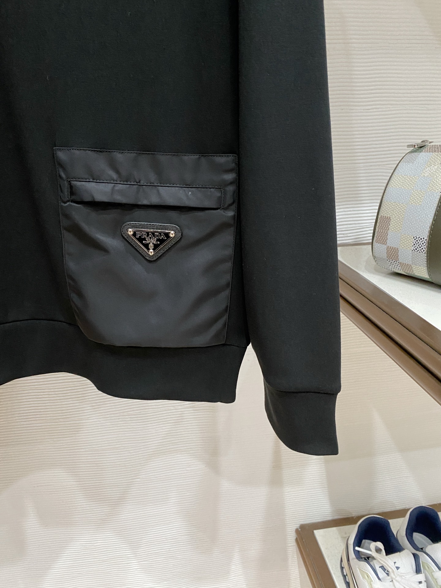 Prada Male Hoodie Black S