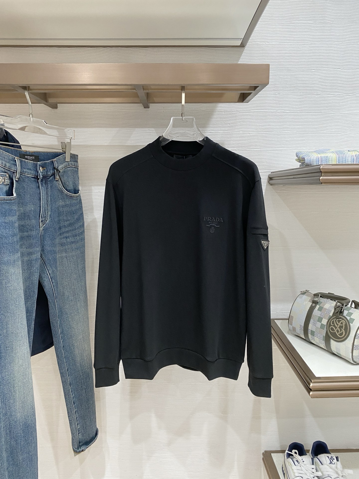 Prada Male Hoodie Black S