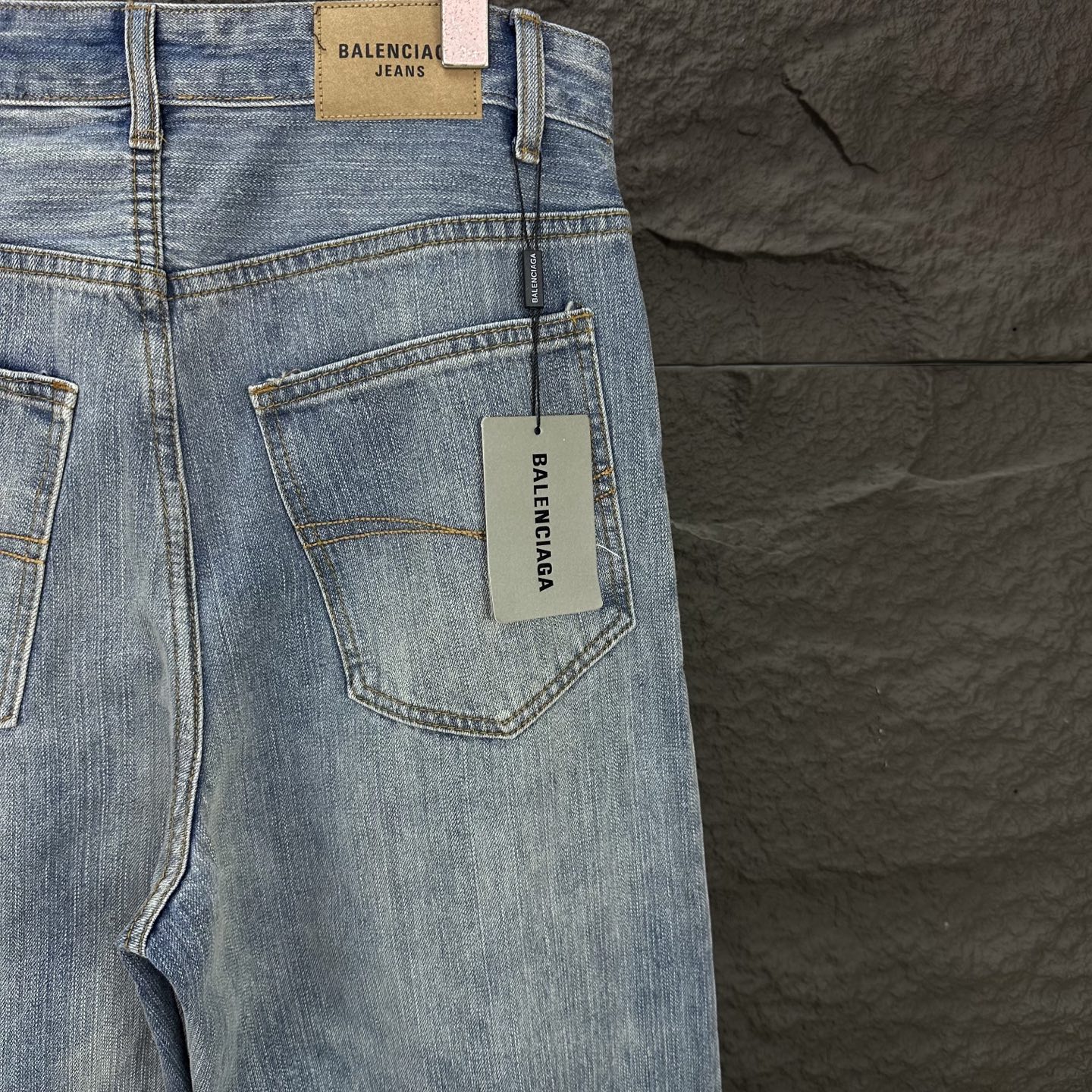 Balenciaga Couple Jeans Blue Loose Fit