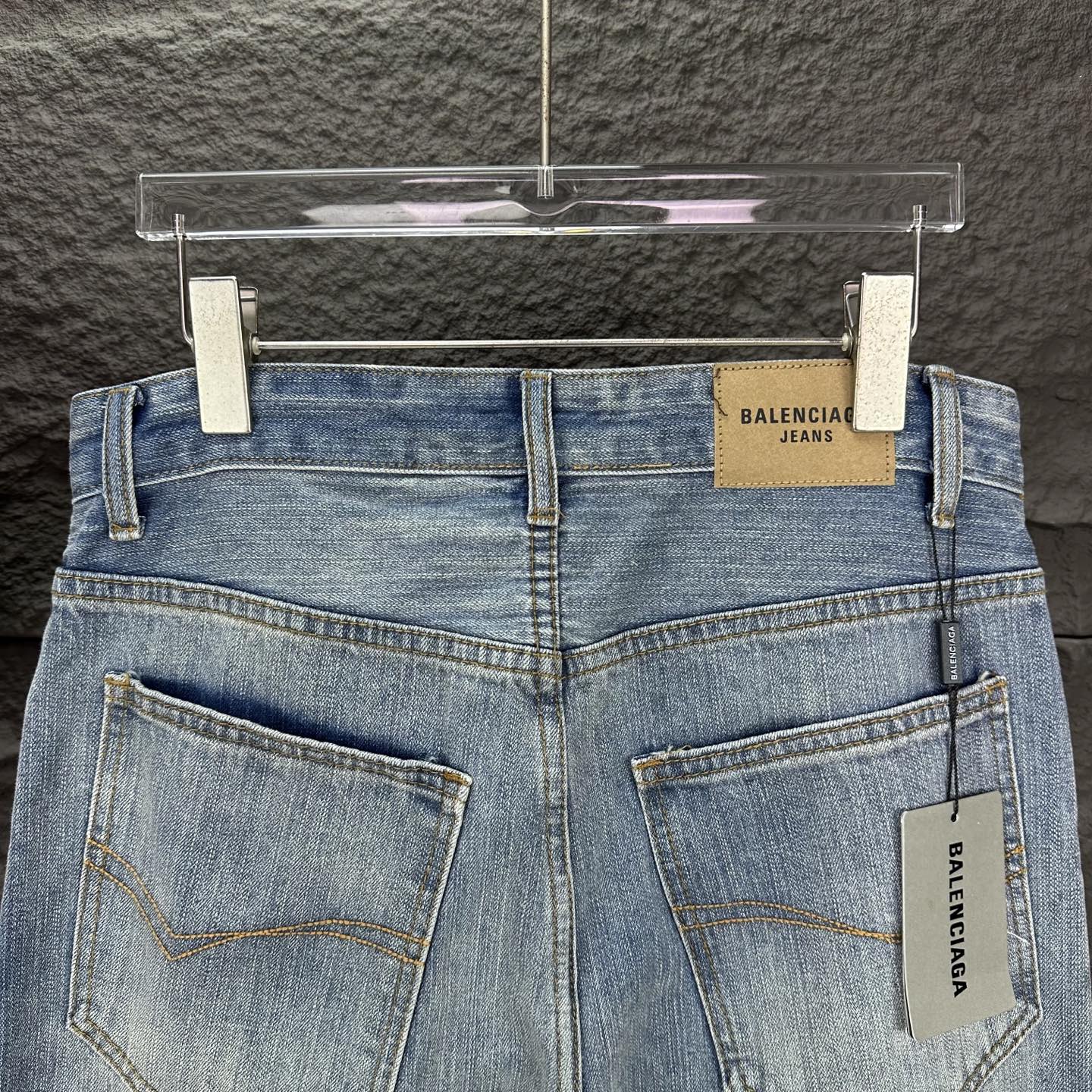 Balenciaga Couple Jeans Blue Loose Fit