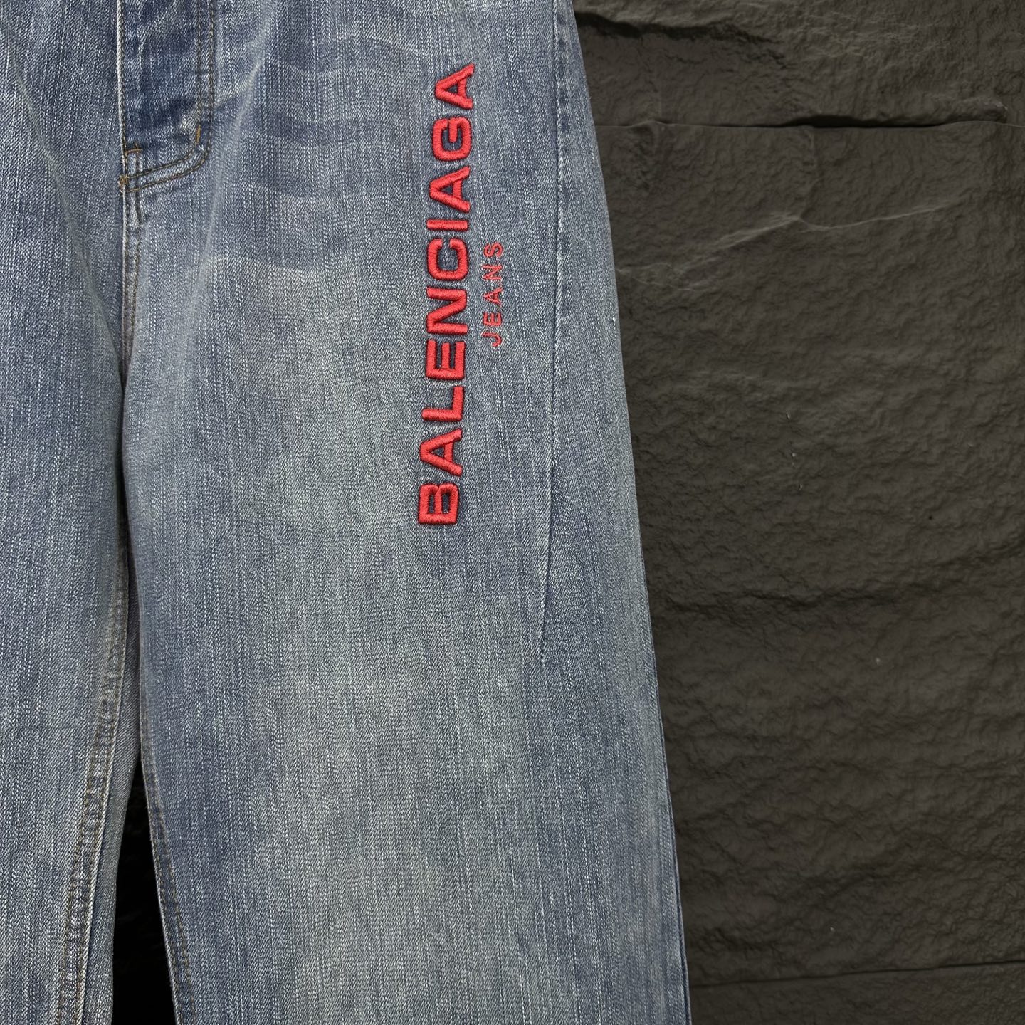 Balenciaga Couple Jeans Blue Loose Fit