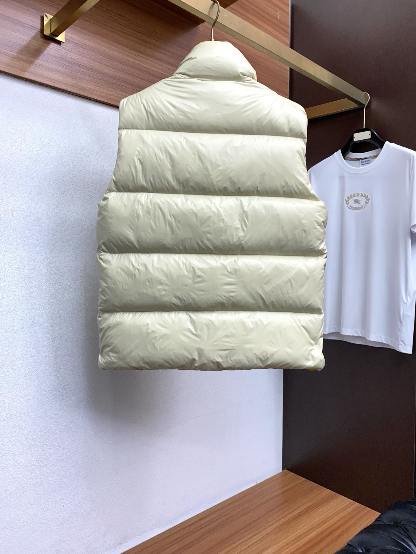 Moncler Male Down Vest White Duck Down Hooded M-l