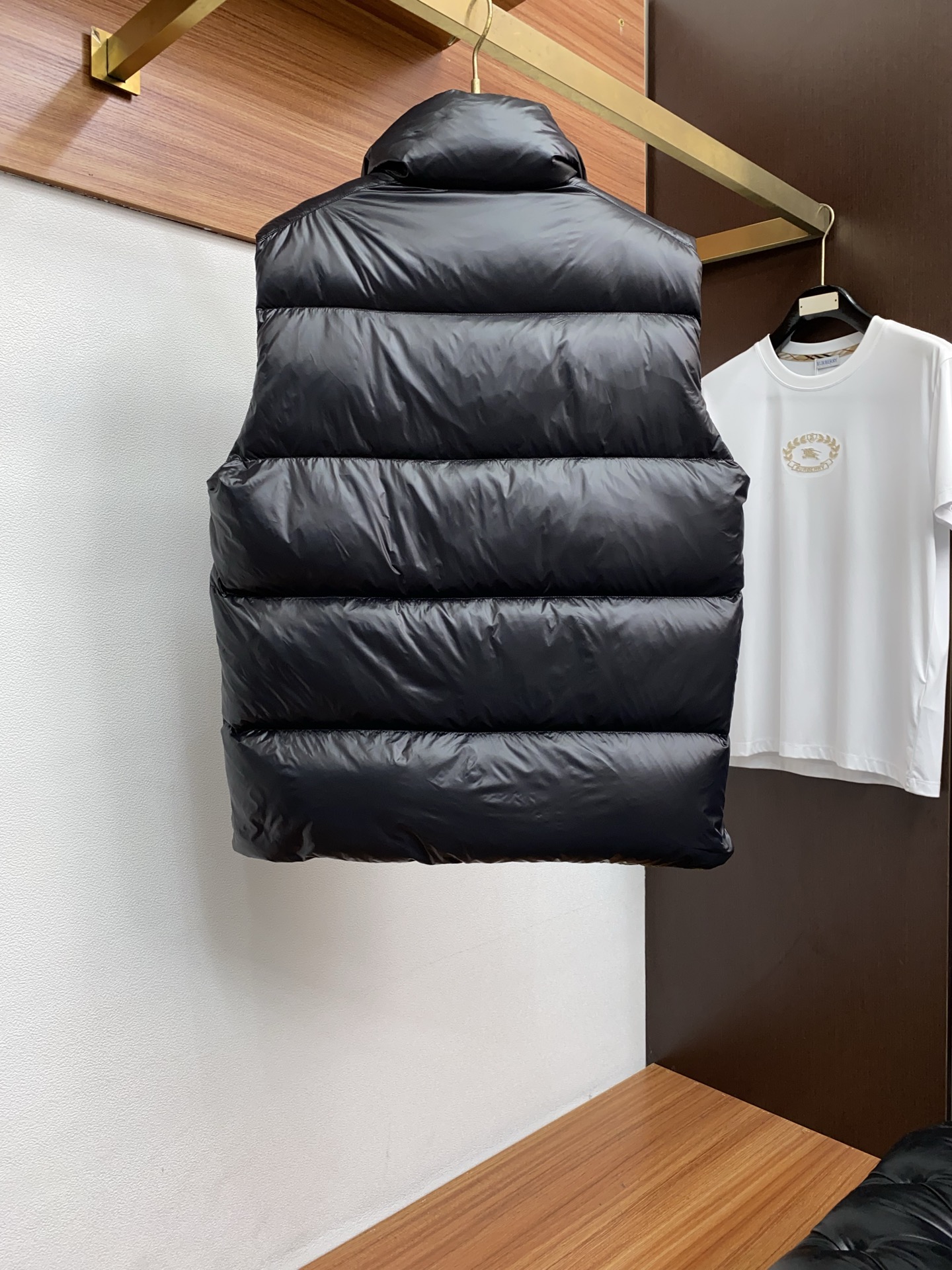 Moncler Male Down Vest White Duck Down Hooded M-l