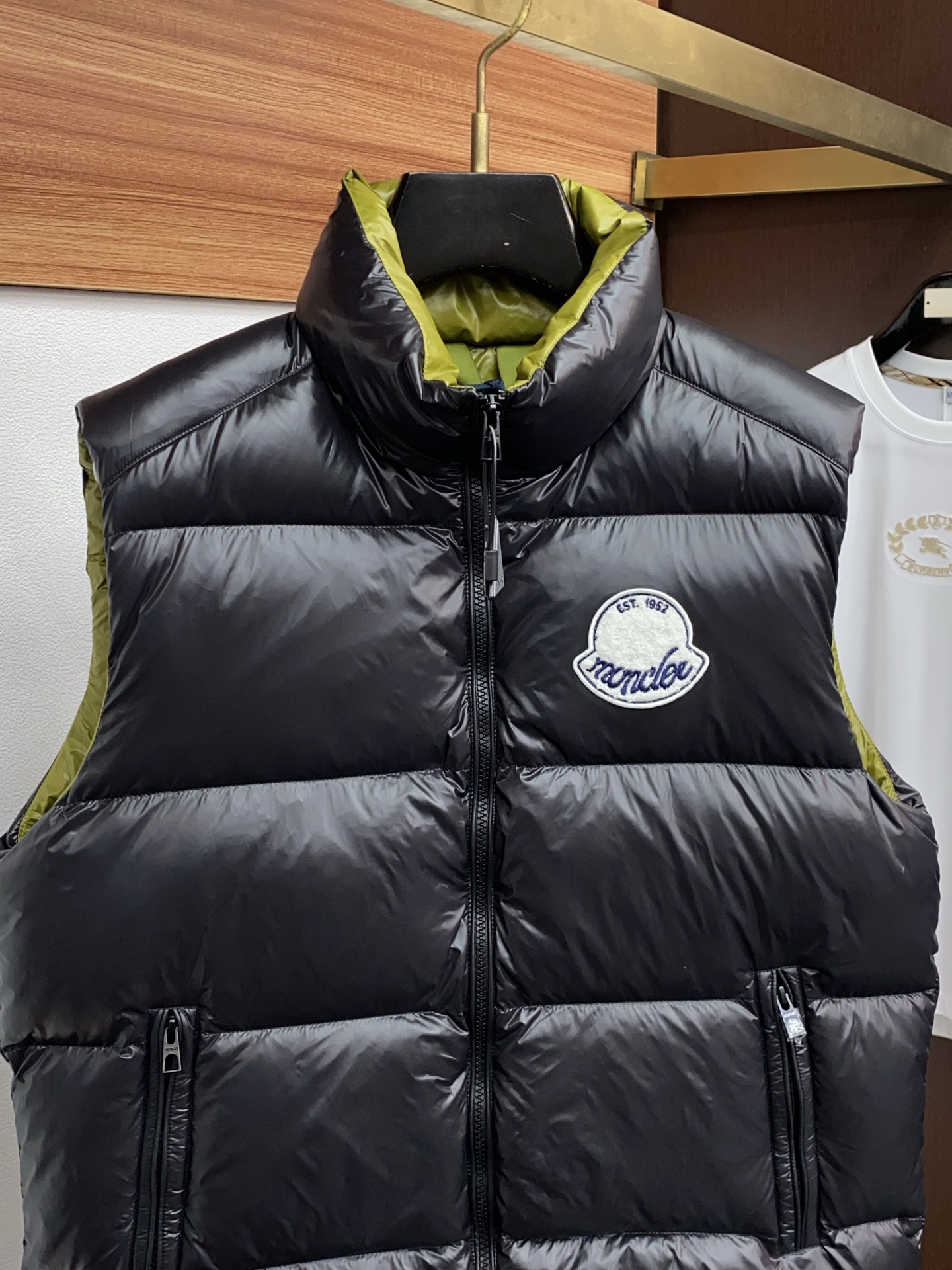 Moncler Male Down Vest White Duck Down Hooded M-l