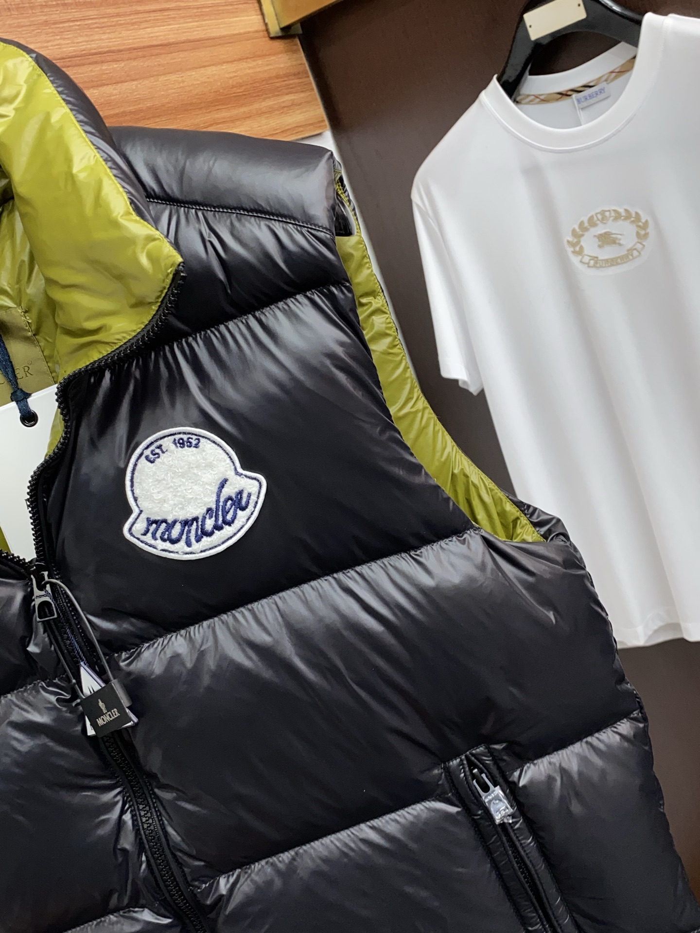 Moncler Male Down Vest White Duck Down Hooded M-l