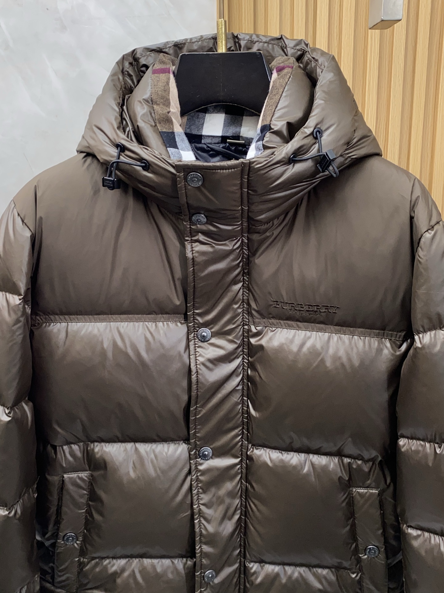 Burberry Male Down Jacket White Duck Down Hooded M-l-xl