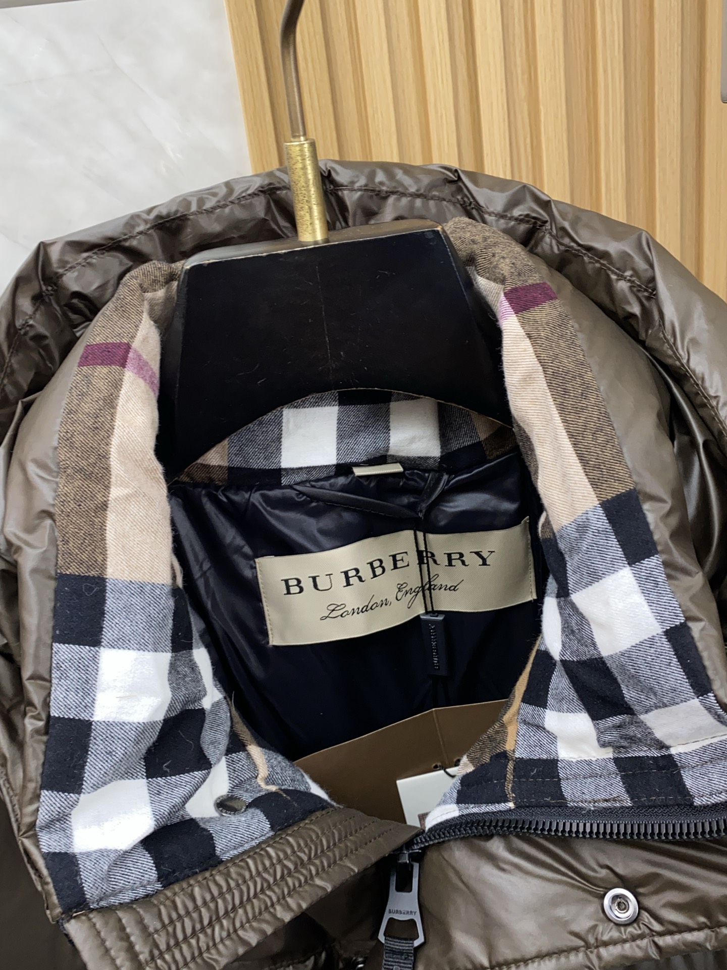 Burberry Male Down Jacket White Duck Down Hooded M-l-xl
