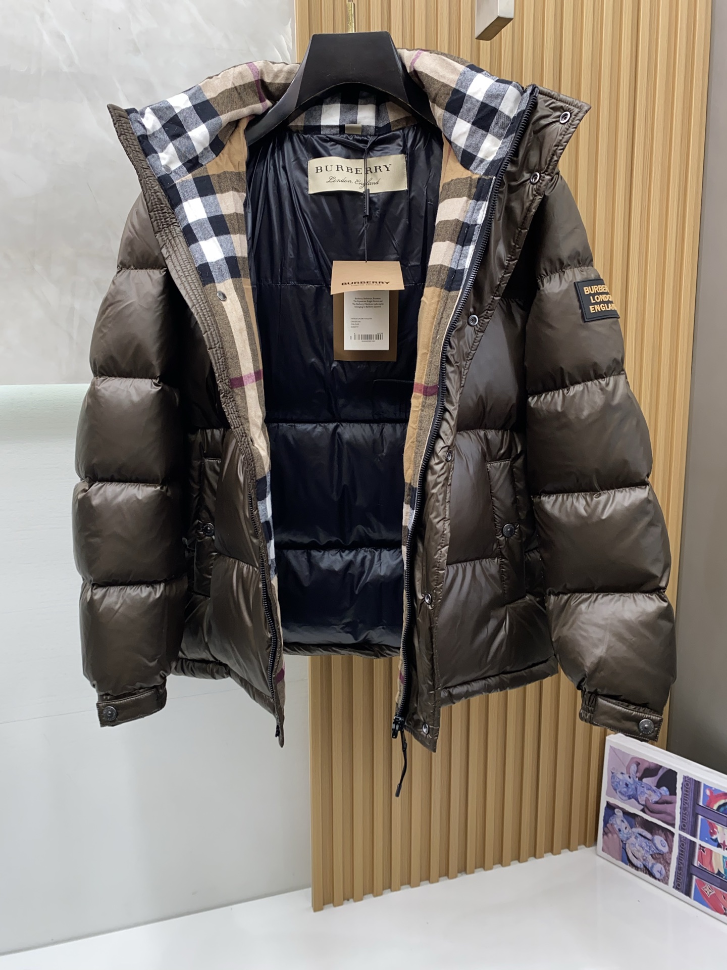 Burberry Male Down Jacket White Duck Down Hooded M-l-xl
